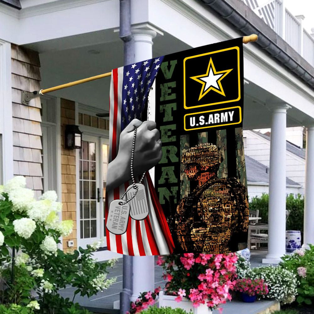 Proud To Be An American Veteran Flag