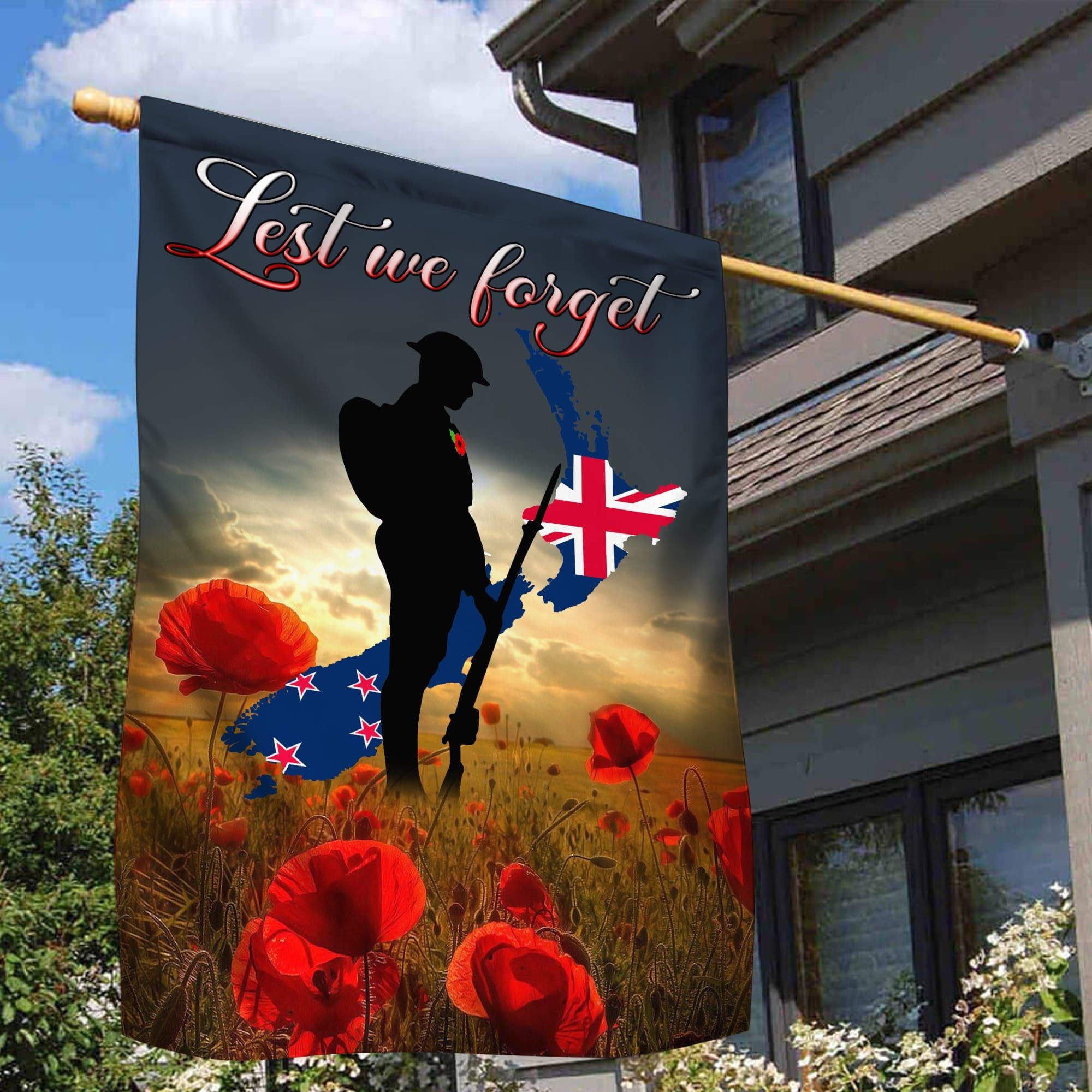 Multinational Lest We Forget Flags