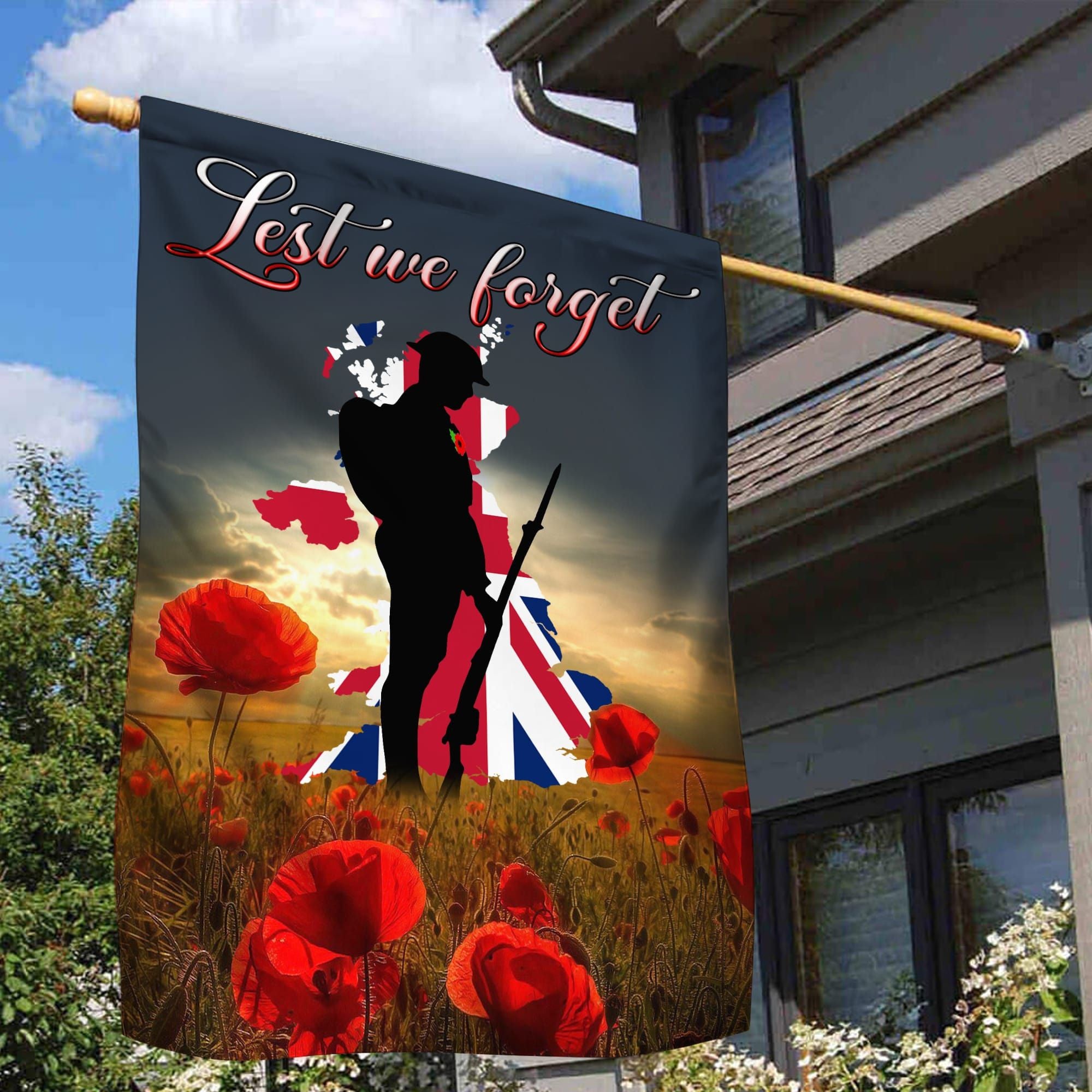 Multinational Lest We Forget Flags