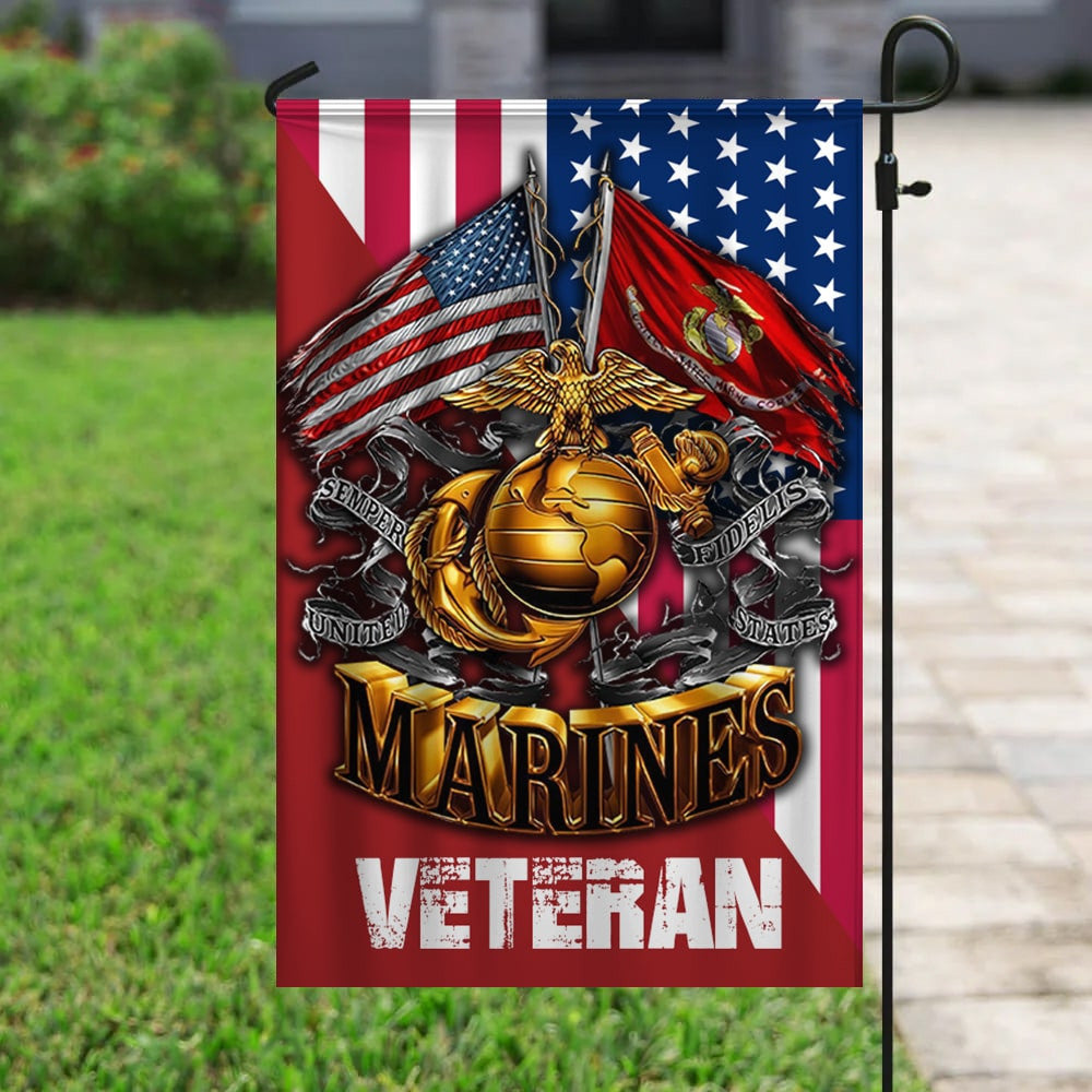 Premium Multiple US Military Services Veteran Flag