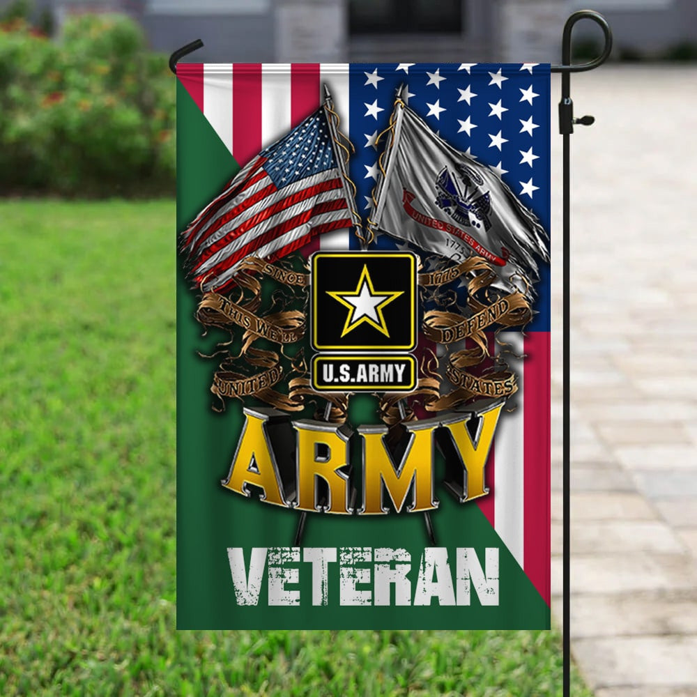 Premium Multiple US Military Services Veteran Flag