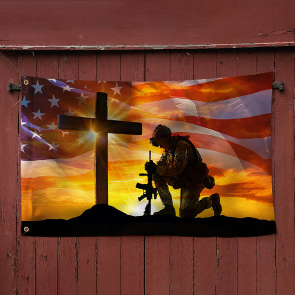 Memorial Day Veteran Grommet Flag