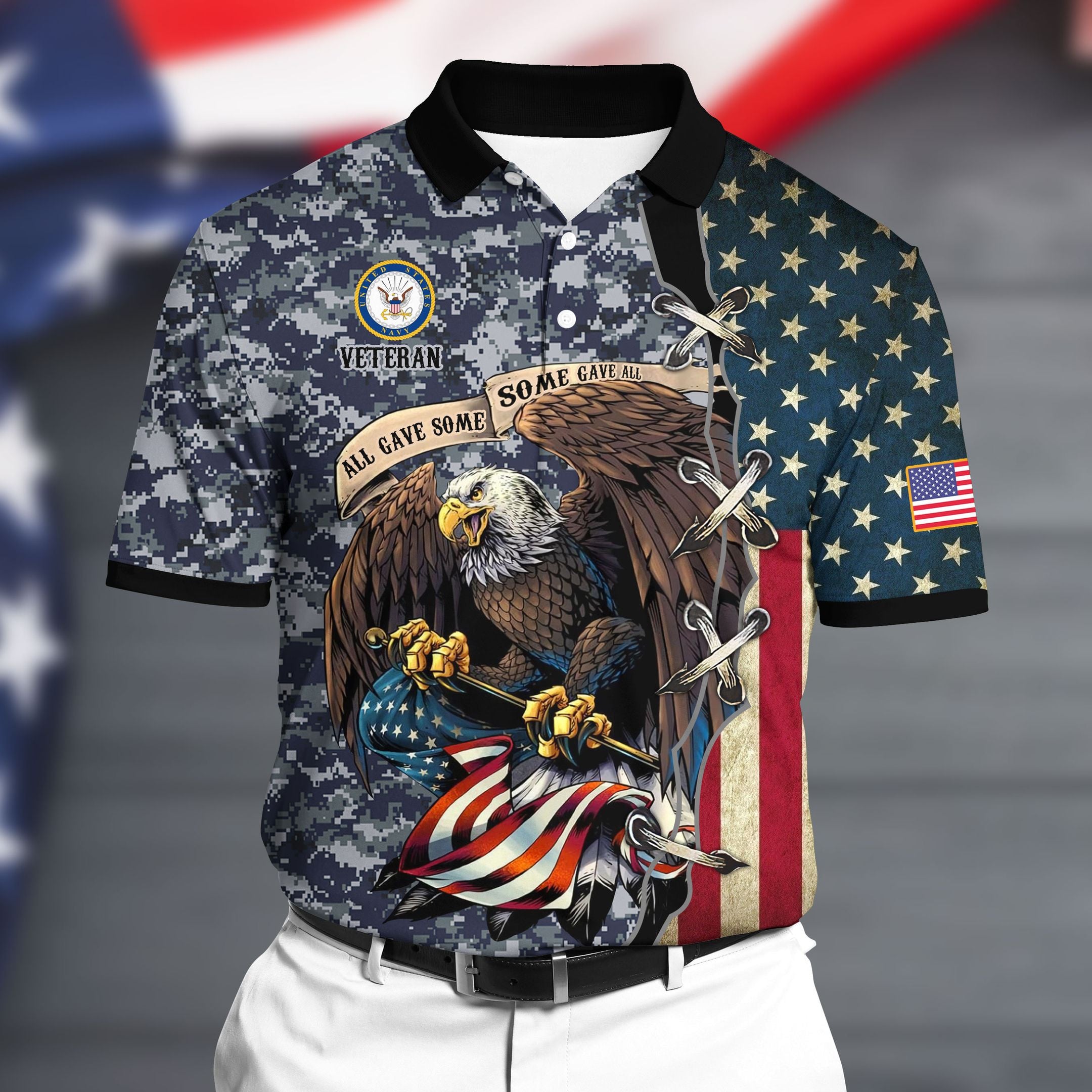 Premium U.S Navy 2 Polo All Over Printed