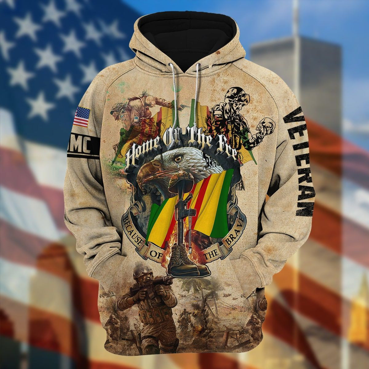 Premium VietNam Veteran Zip Hoodie