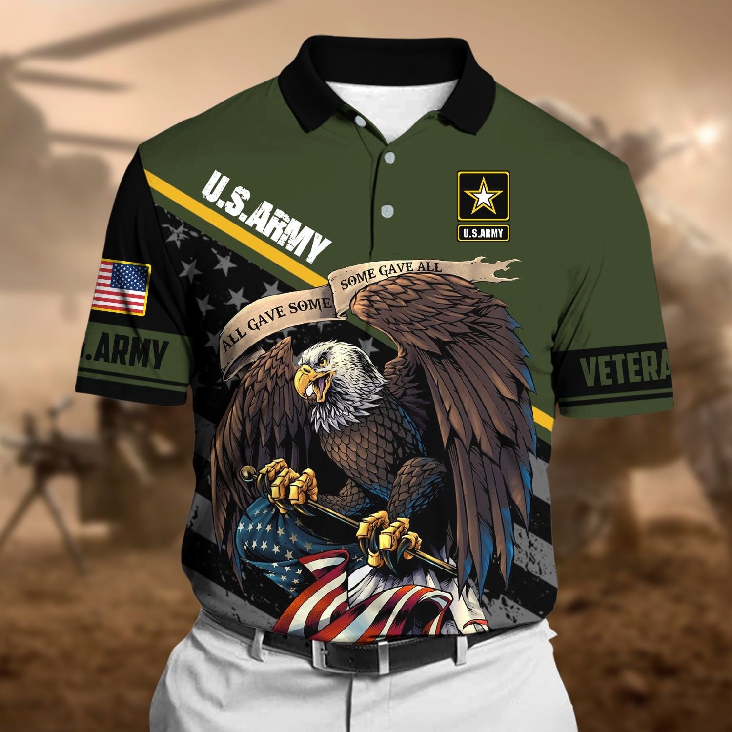 Premium Power American Veteran Power Polo Shirt
