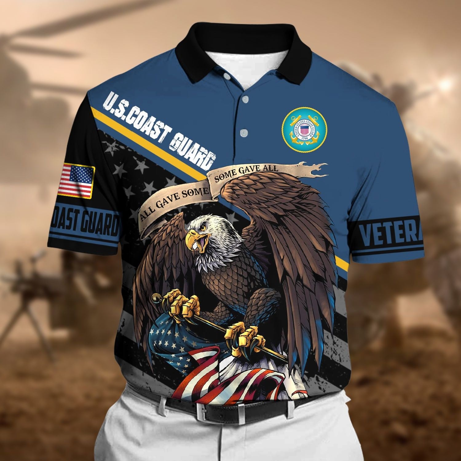 Premium Power American Veteran Power Polo Shirt