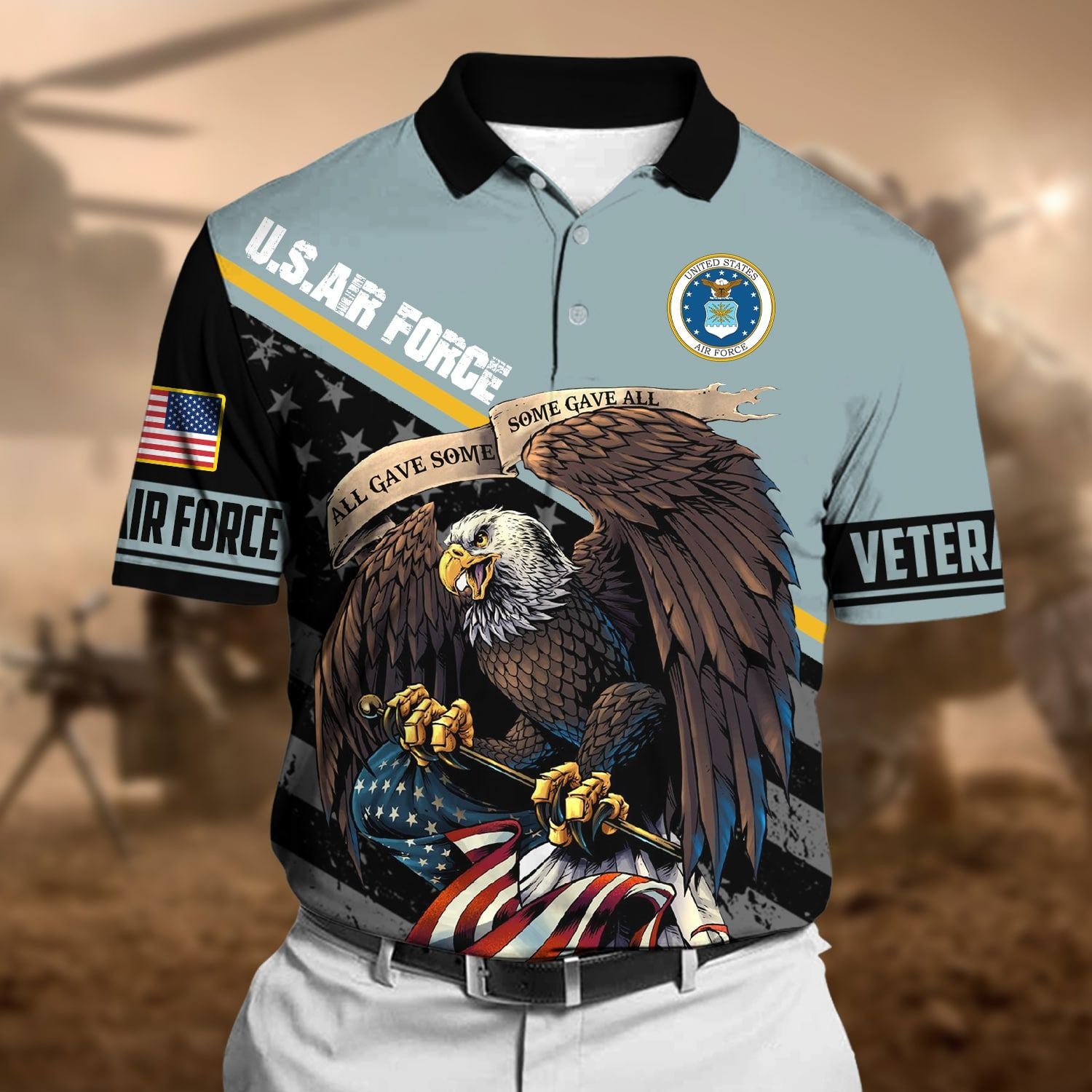 Premium Power American Veteran Power Polo Shirt