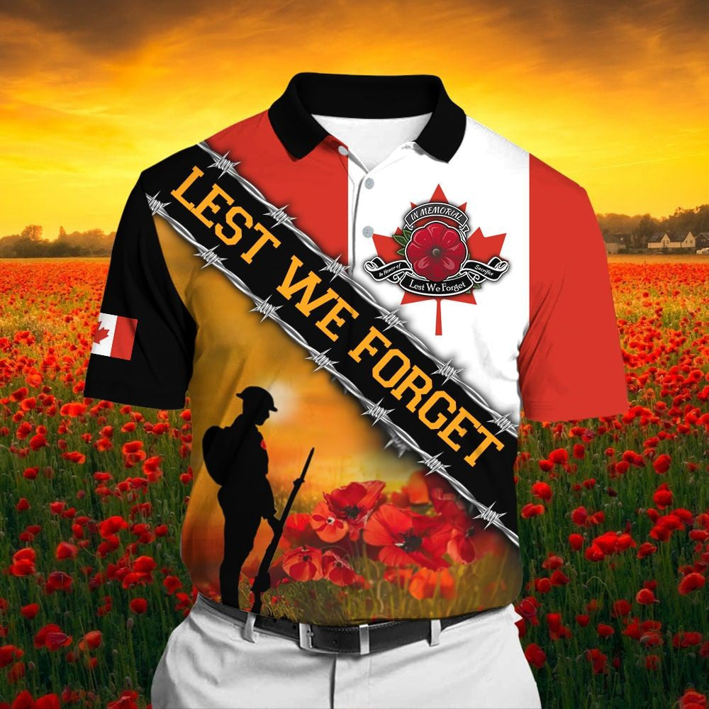 Unique Lest We Forget Polo Shirt