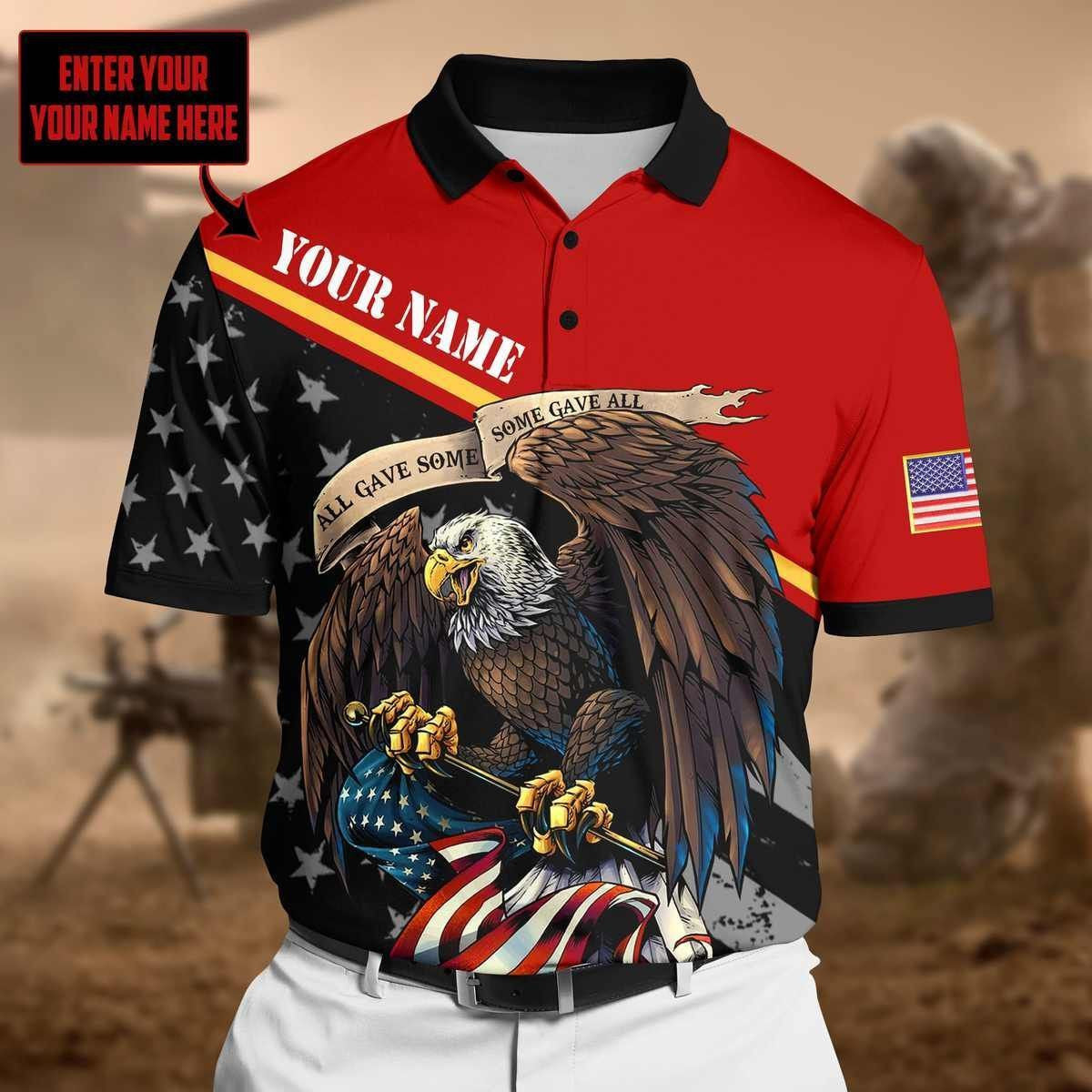 Personalized Premium Veteran Polo
