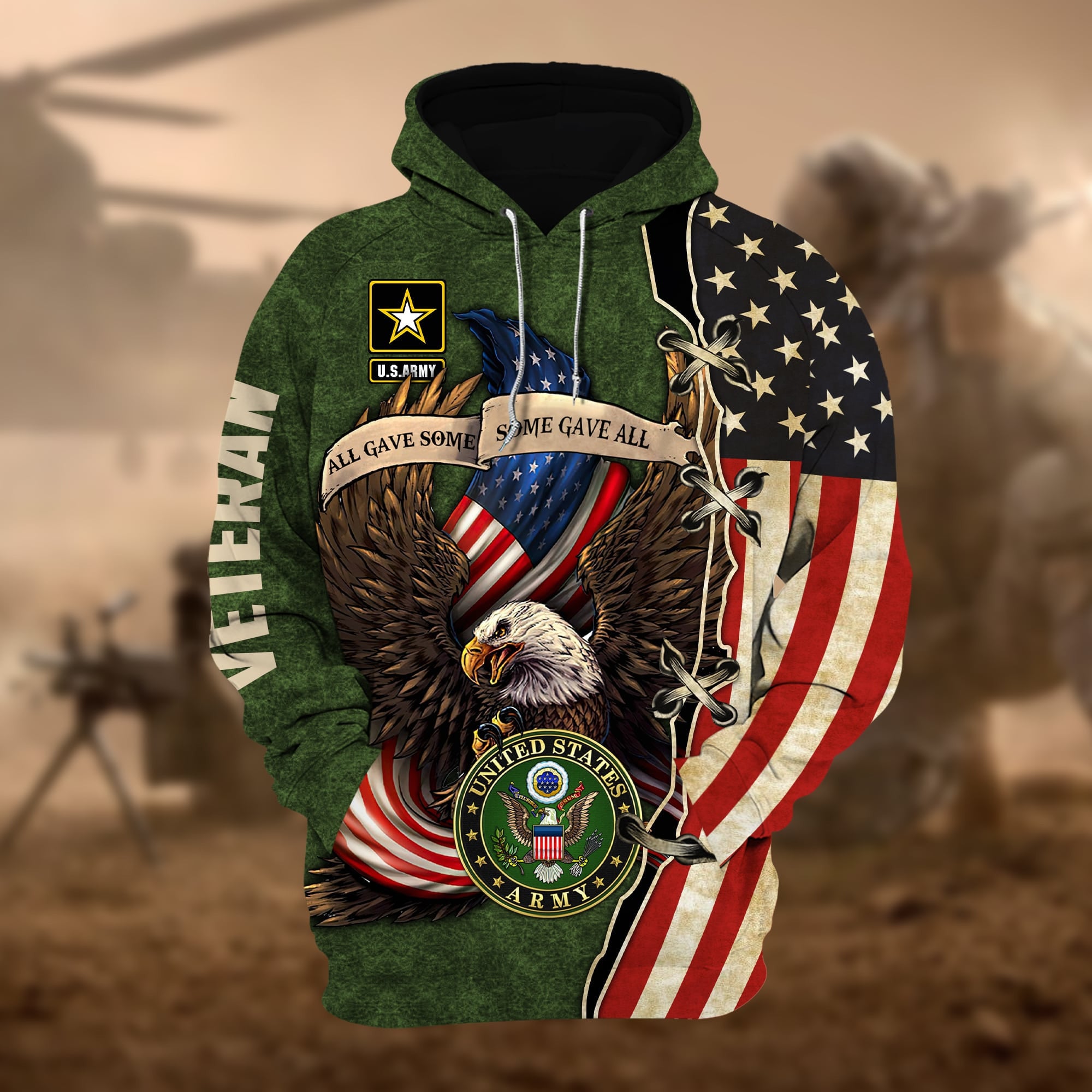 Premium Multiple US Military Services Veteran Hoodie
