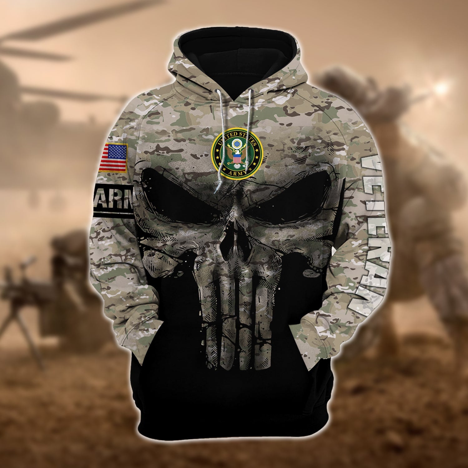 Premium Multiple US Military Services Veteran Hoodie