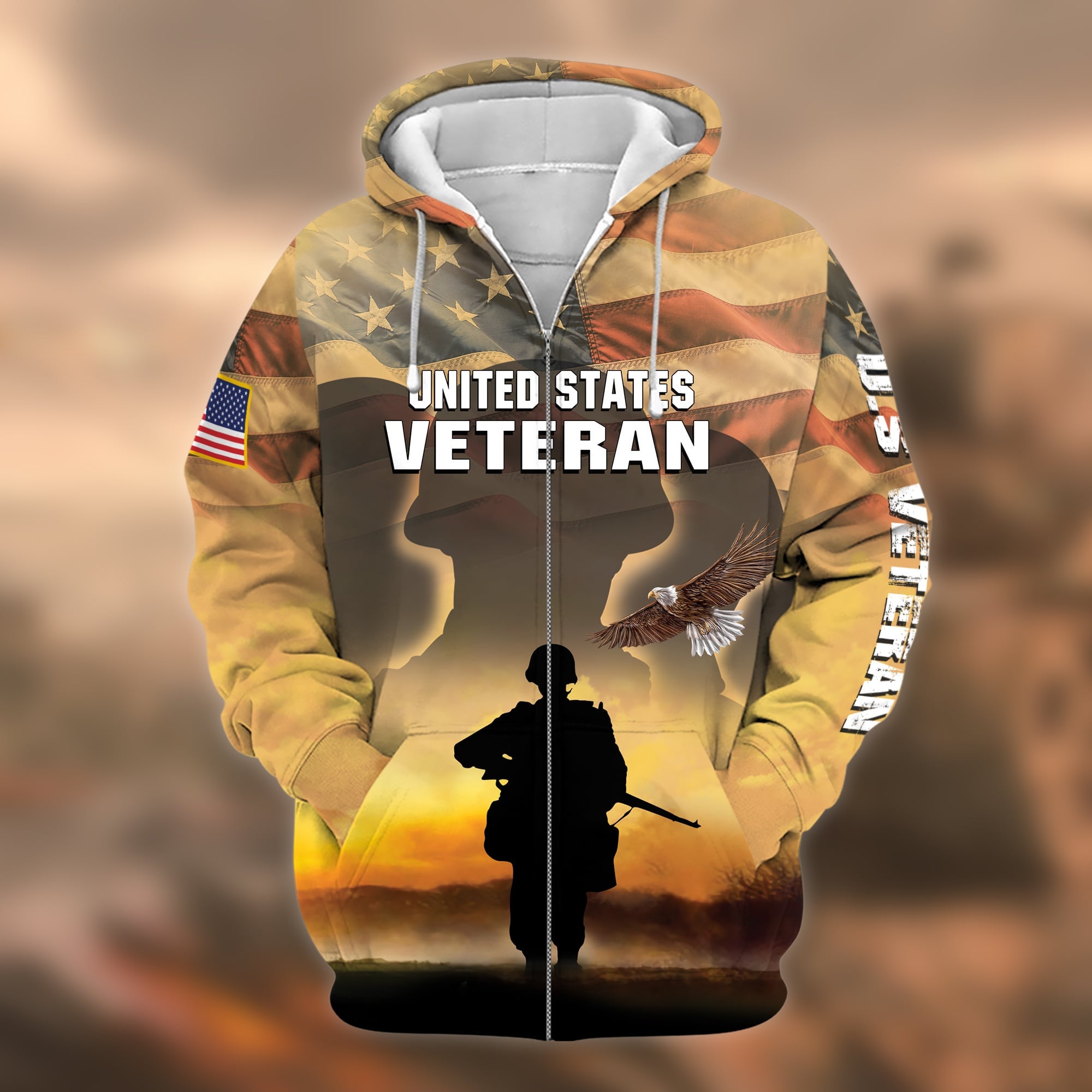 Premium U.S. Veteran Zip Hoodie