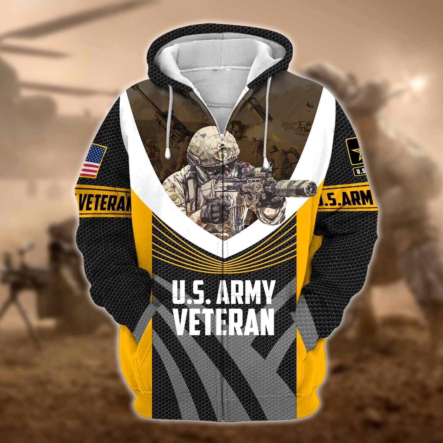 Premium U.S. Army Veteran Zip Hoodie