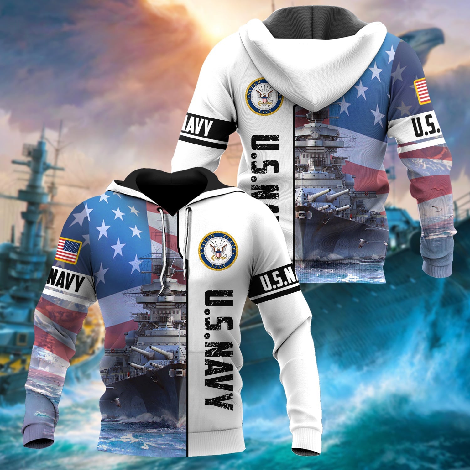 Unique U.S. Navy Veteran Hoodie