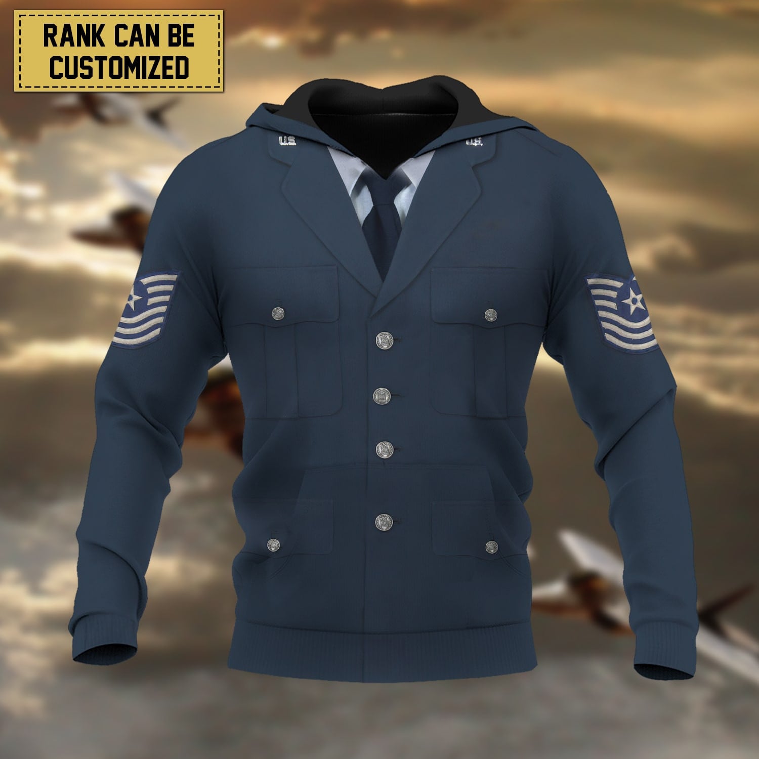 Premium Personalised Multiple Services US Veteran Hoodie