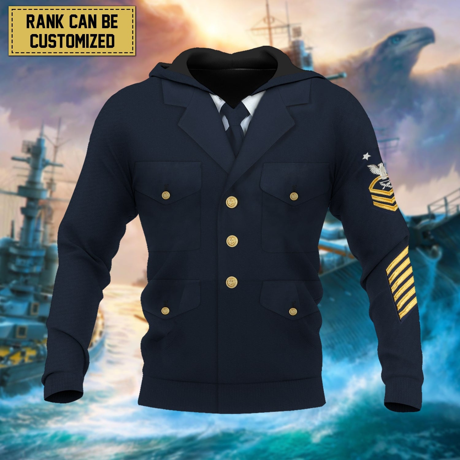 Premium Personalised Multiple Services US Veteran Hoodie