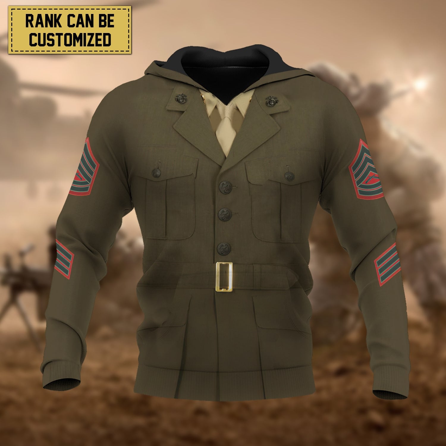 Premium Personalised Multiple Services US Veteran Hoodie