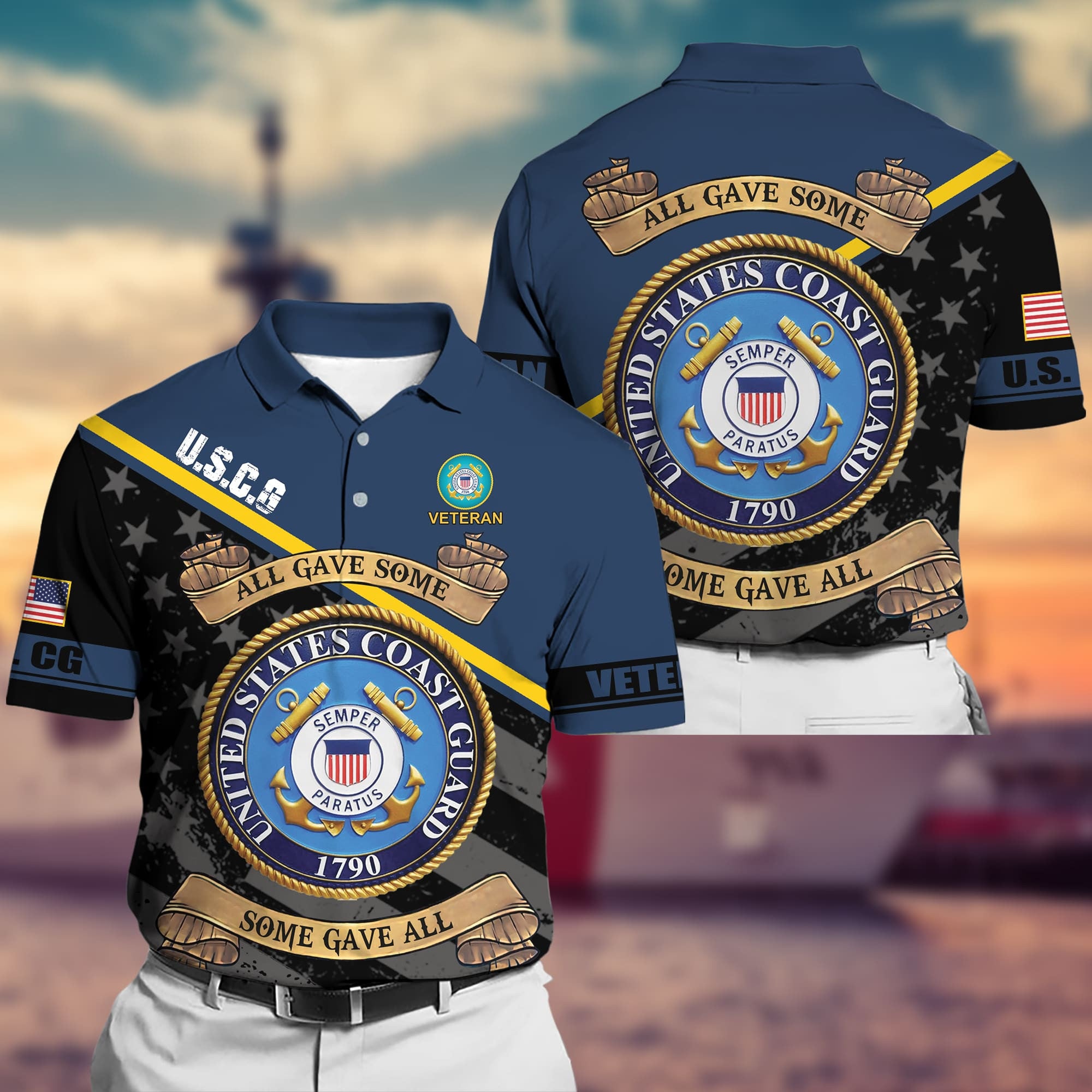 Premium Unique US Multiple Service Polo Shirt