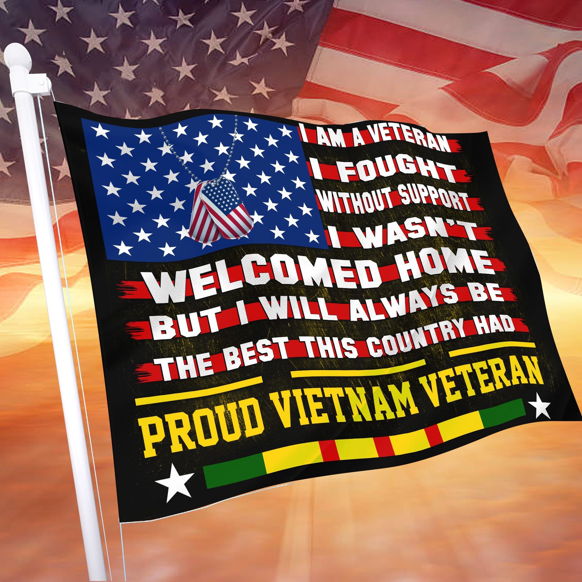 Proud Vietnam Veteran Flag