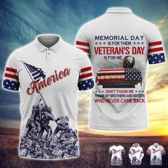 Premium U.S Veteran Polo Shirt