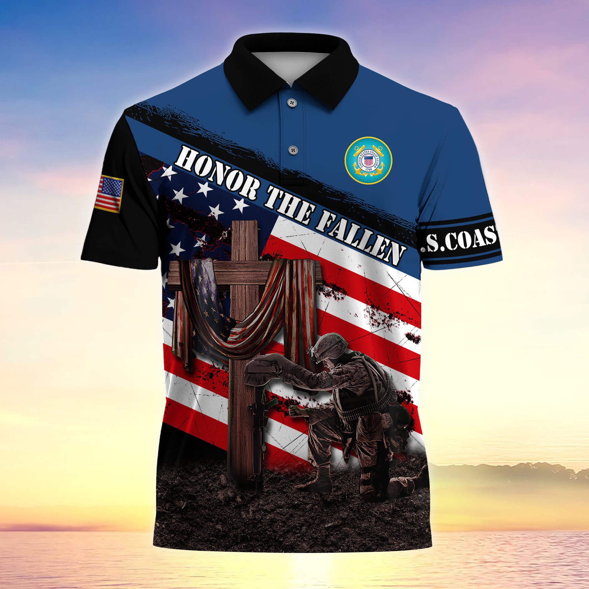 Premium U.S Multiple Service Veteran Polo Shirt