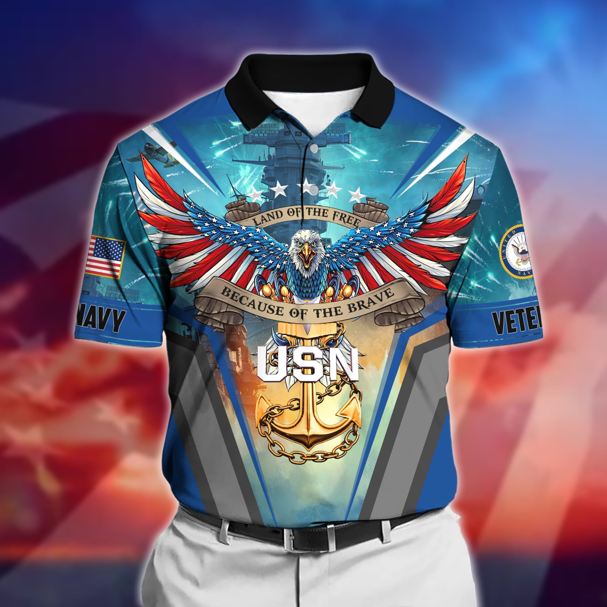 Premium U.S. Navy Veteran Polo Shirt