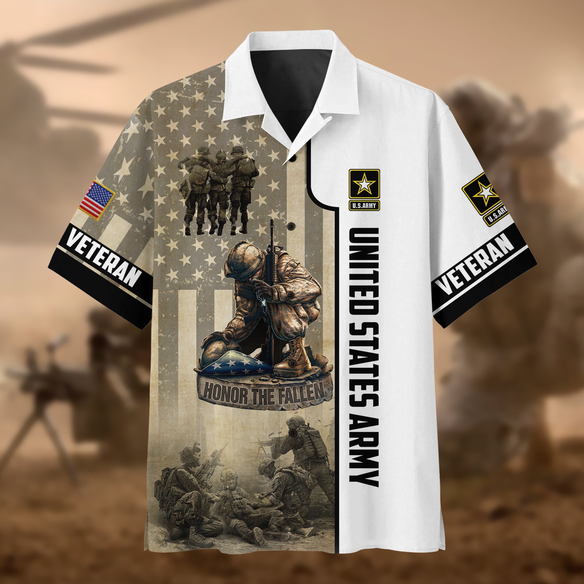 Premium U.S Multiple Service Veteran Polo Shirt
