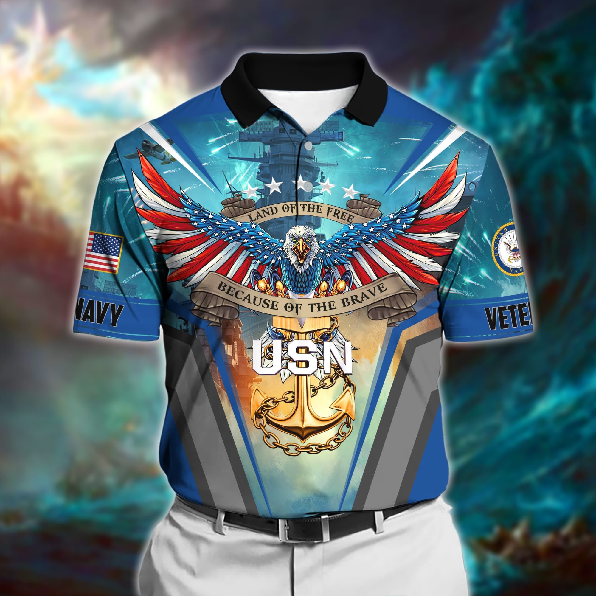 Premium U.S. Navy Veteran Polo Shirt