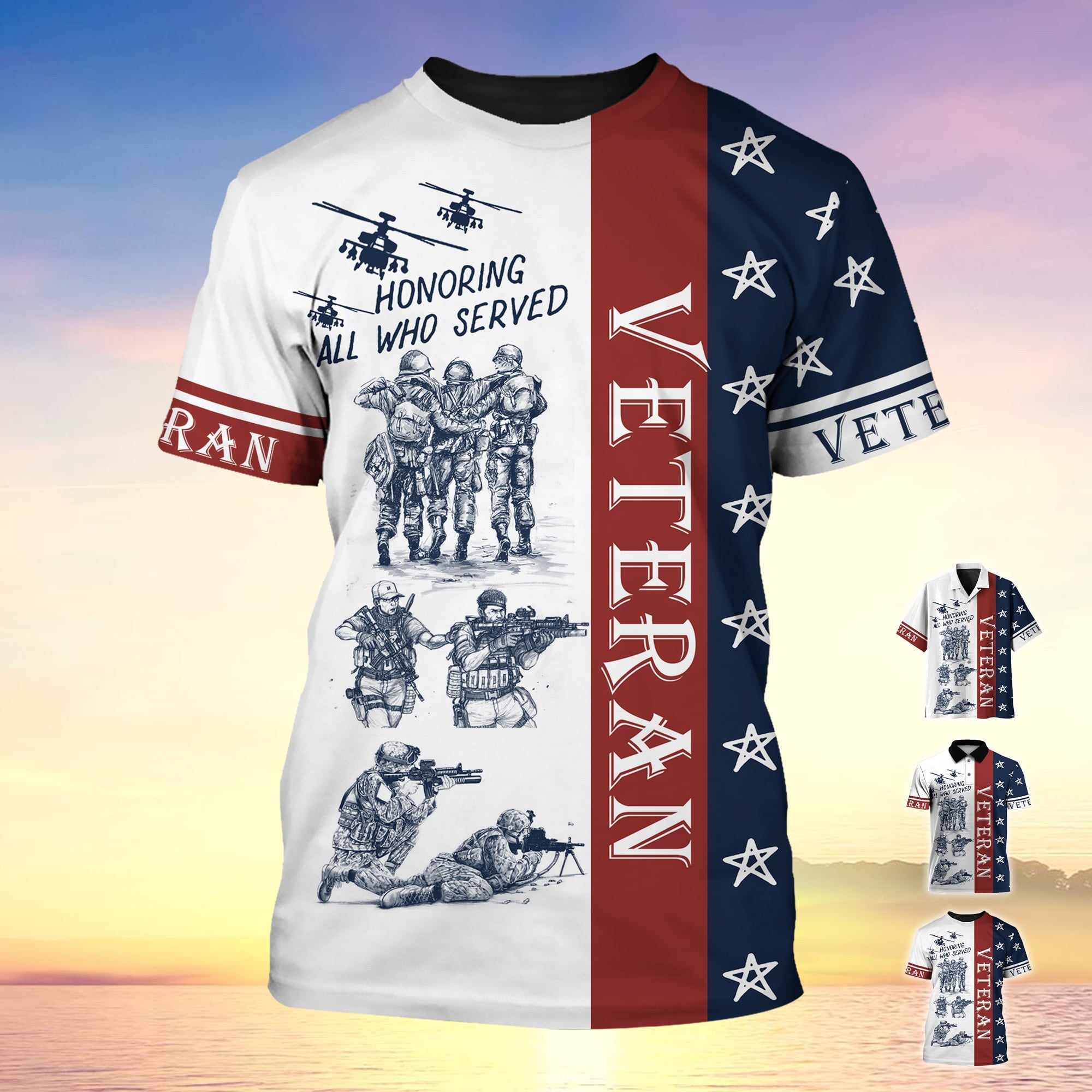 Premium U.S Multiple Service Veteran Hawaii Shirt