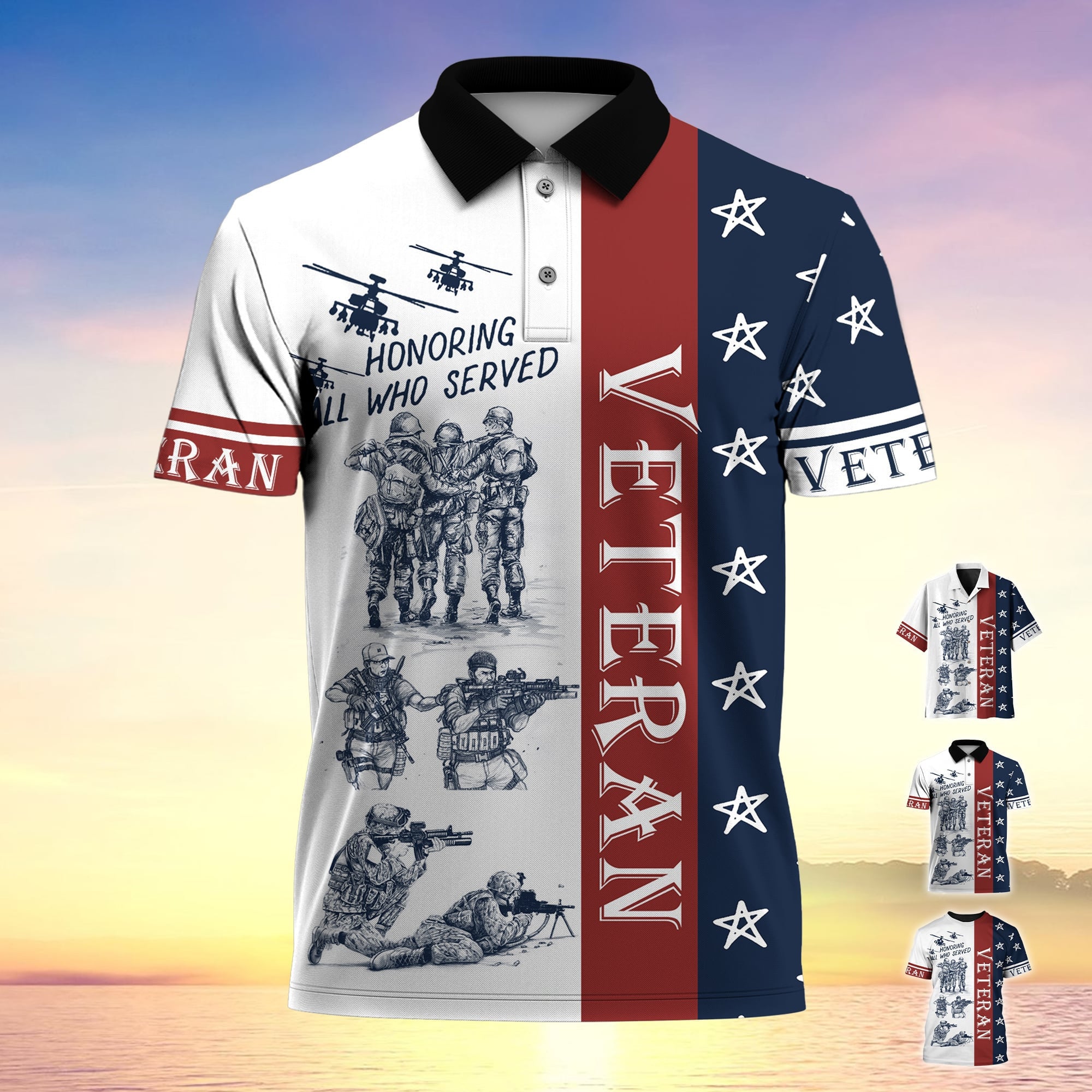 Premium U.S Multiple Service Veteran Hawaii Shirt