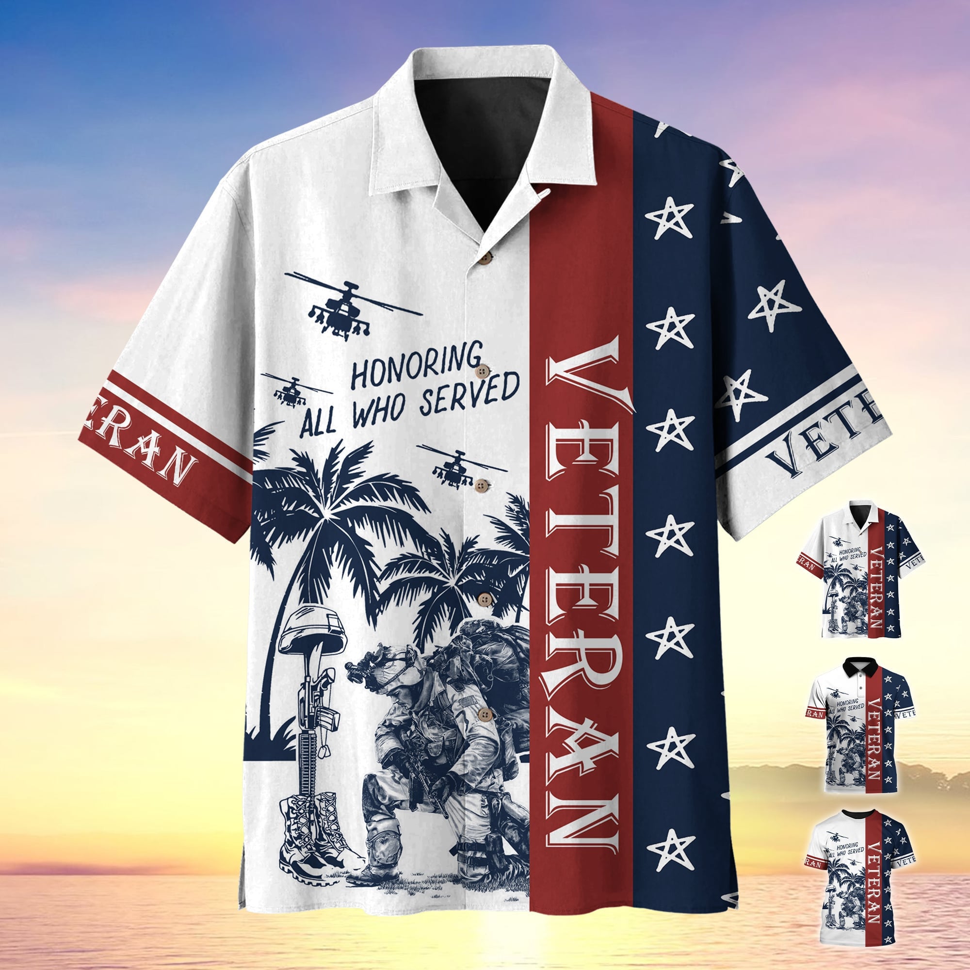 Premium U.S Multiple Service Veteran Hawaii Shirt