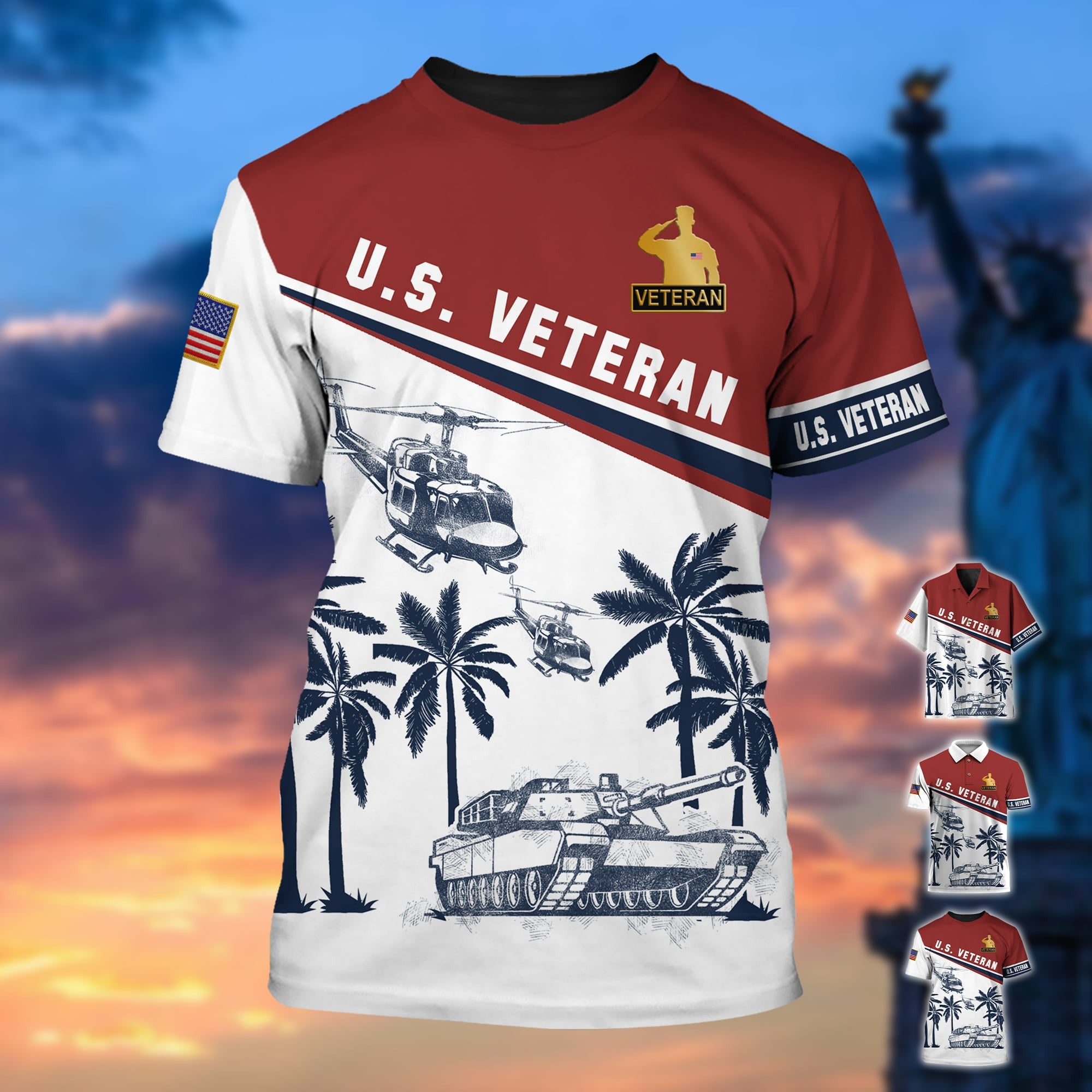 Premium U.S Veteran Hawaii Shirt