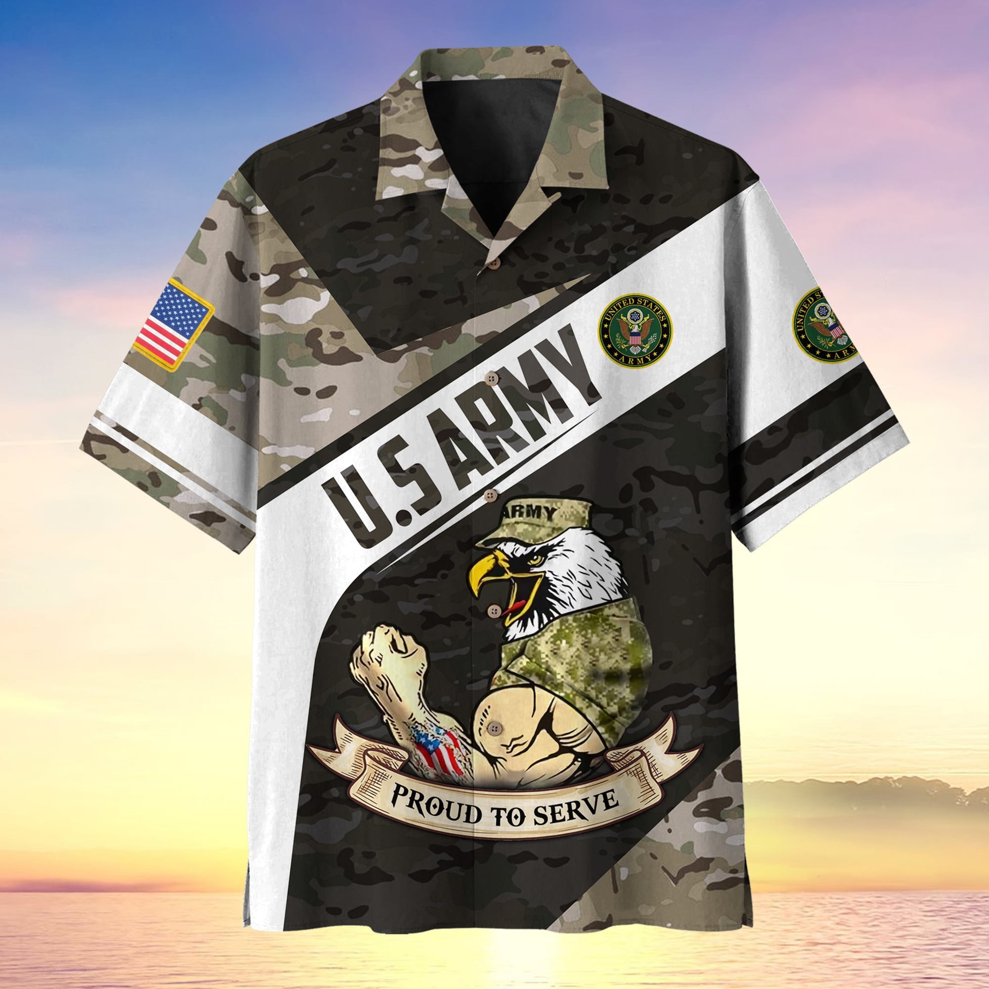 US Army Veteran Soldier Proudly Served Hawaii Multistyle