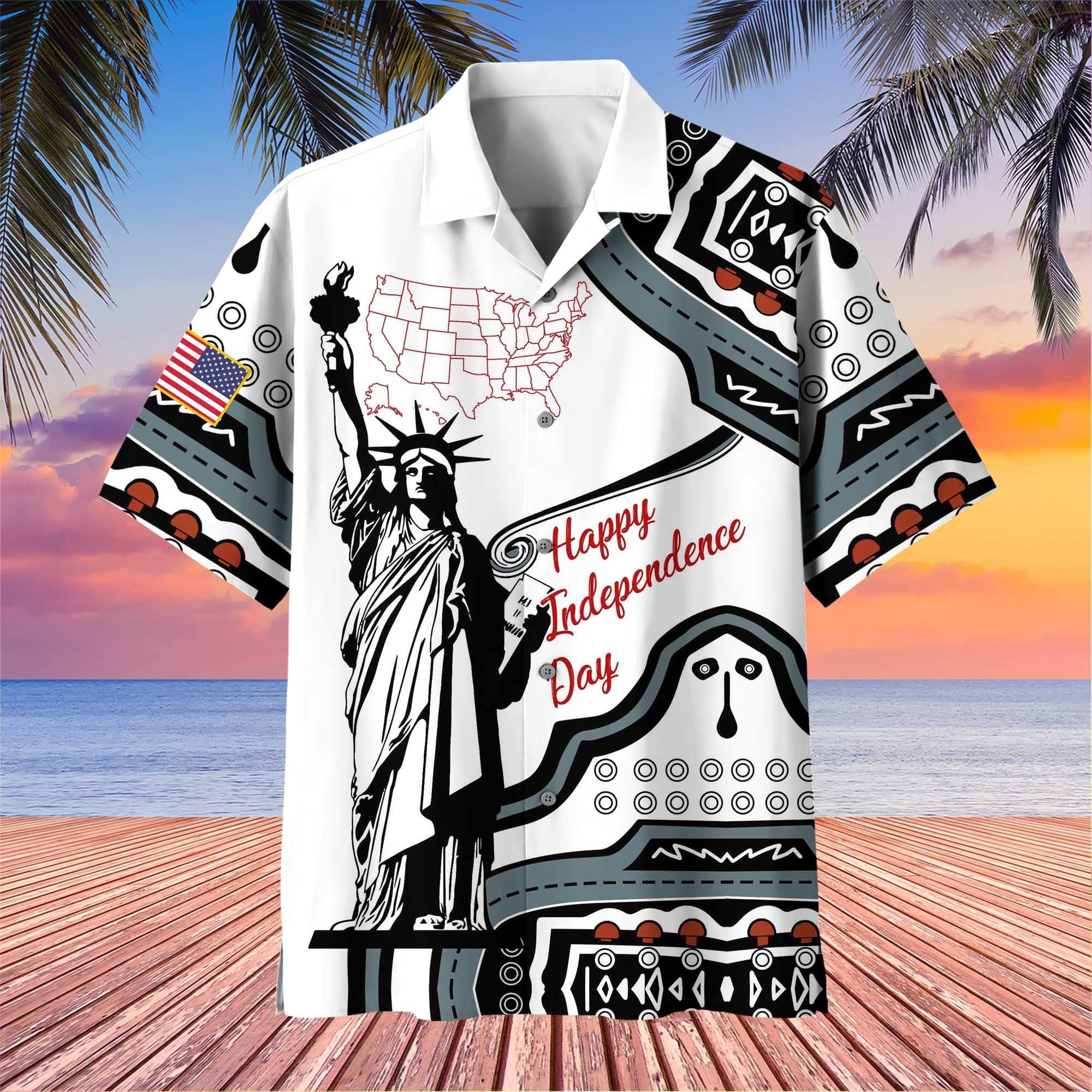 Premium Happy Independence Day Hawaii Shirt