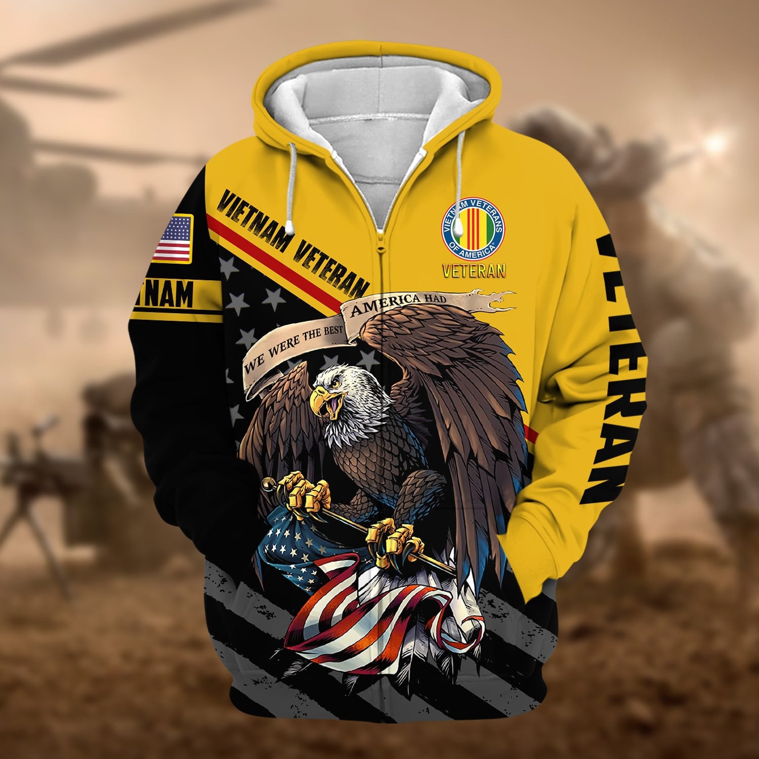 Premium All Gave Some Some Gave All US Veteran Zip Hoodie