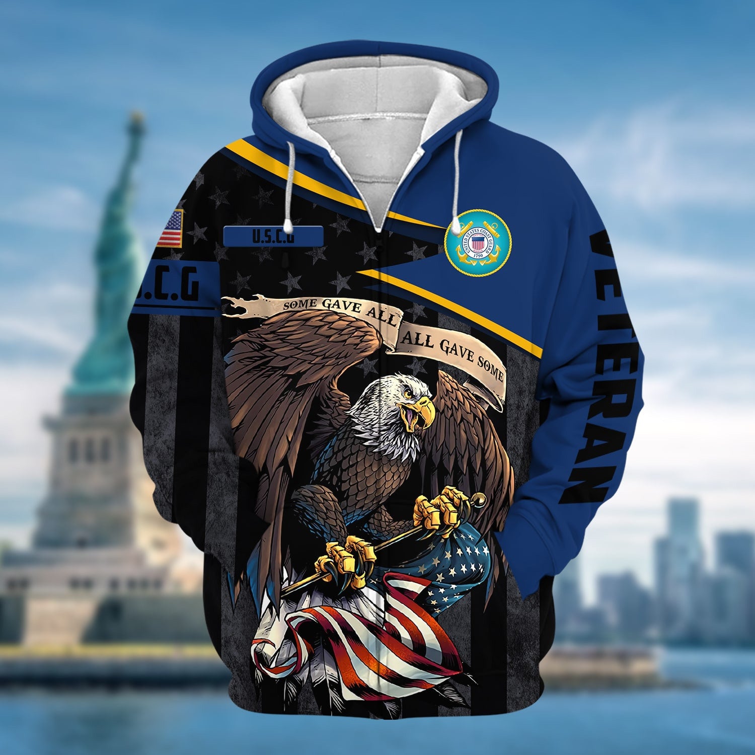 Premium All Gave Some US Veteran Zip Hoodie