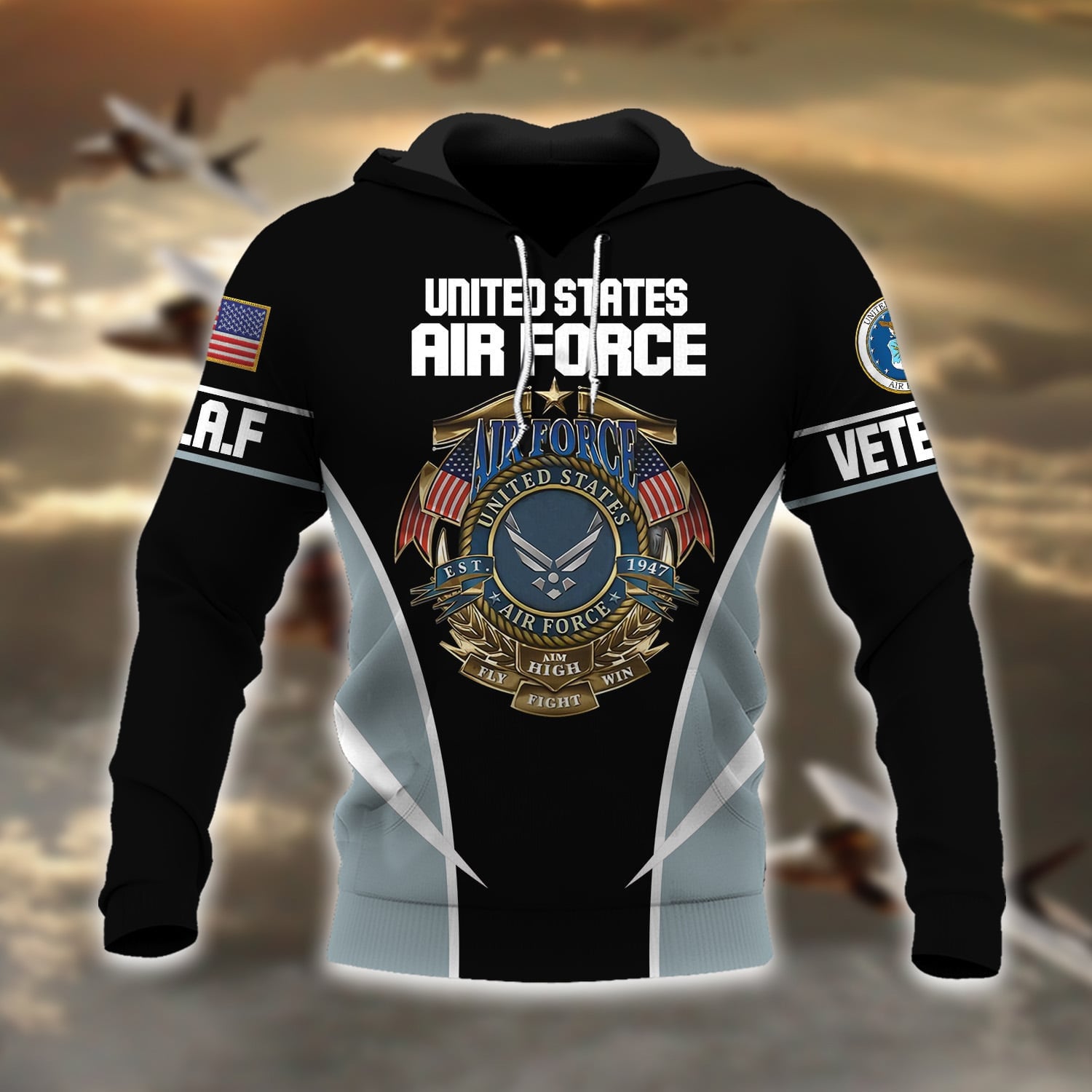 Premium Multiple US Military Services Veteran Hoodie