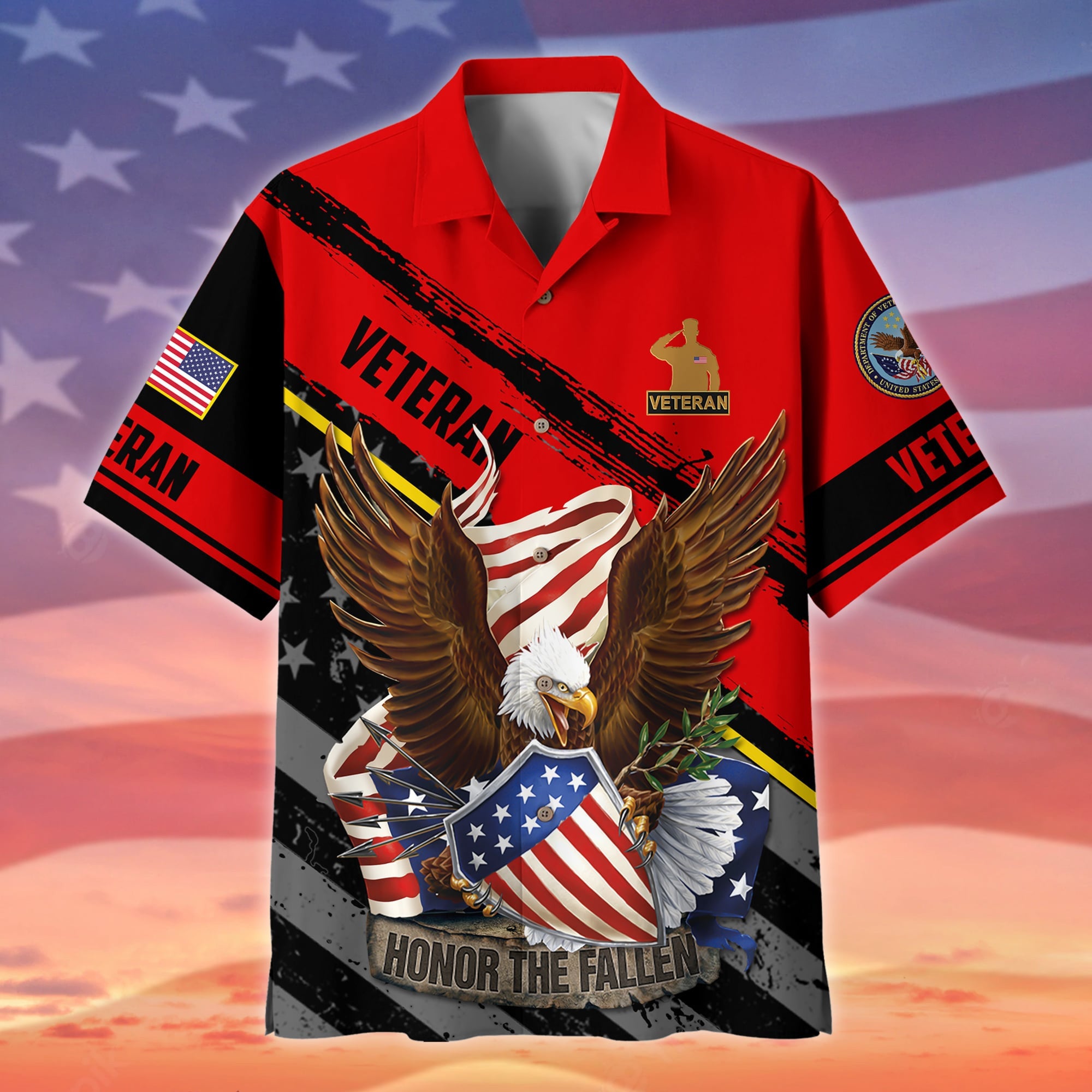 Premium Honor The Fallen US Veteran Polo And Hawaii Shirt