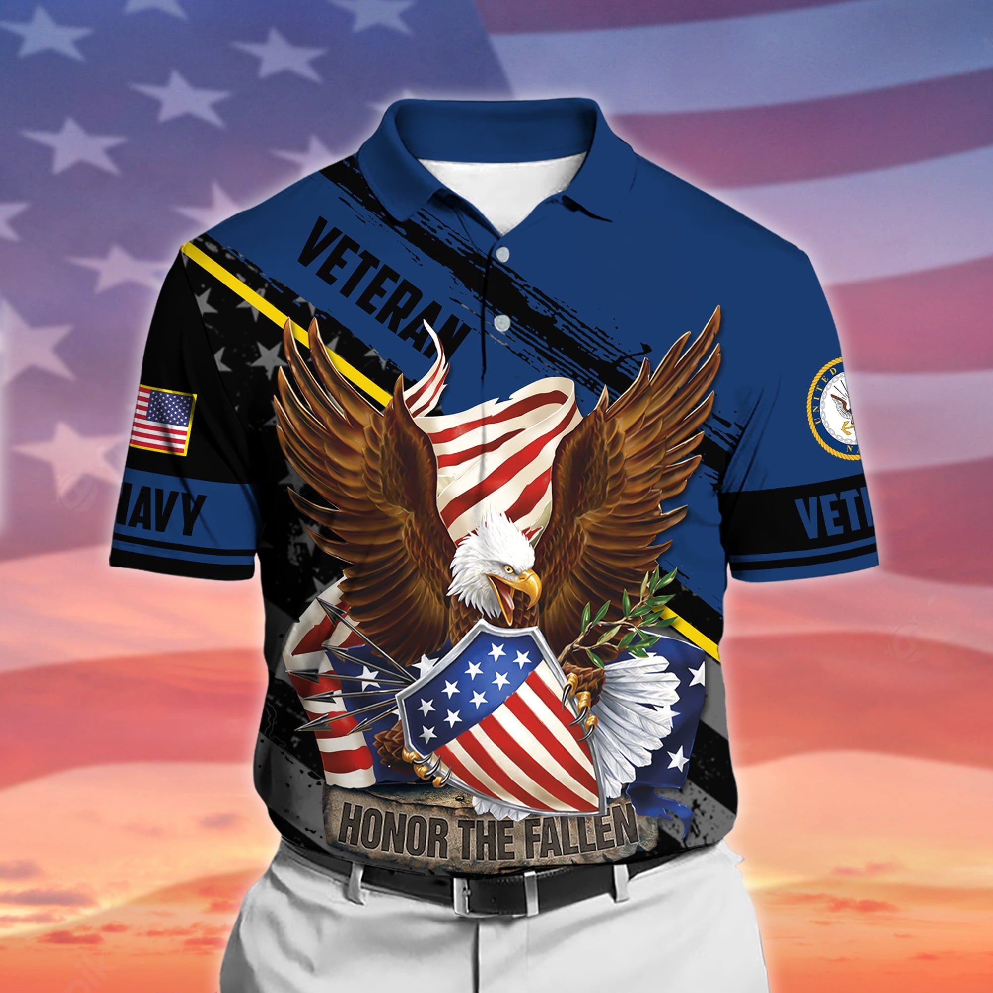 Premium Honor The Fallen US Veteran Polo And Hawaii Shirt