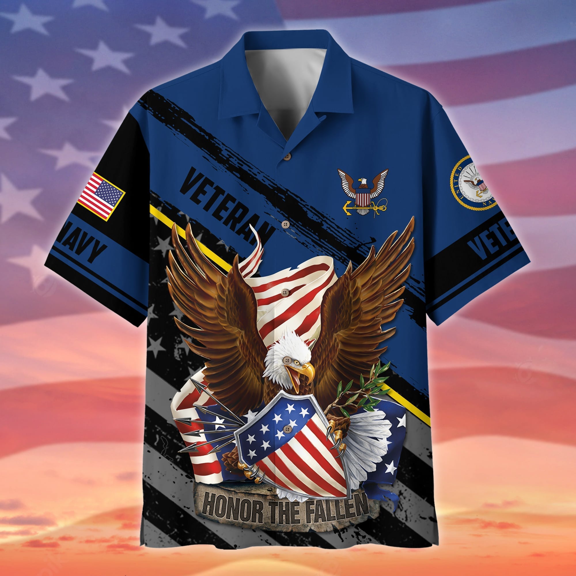 Premium Honor The Fallen US Veteran Polo And Hawaii Shirt