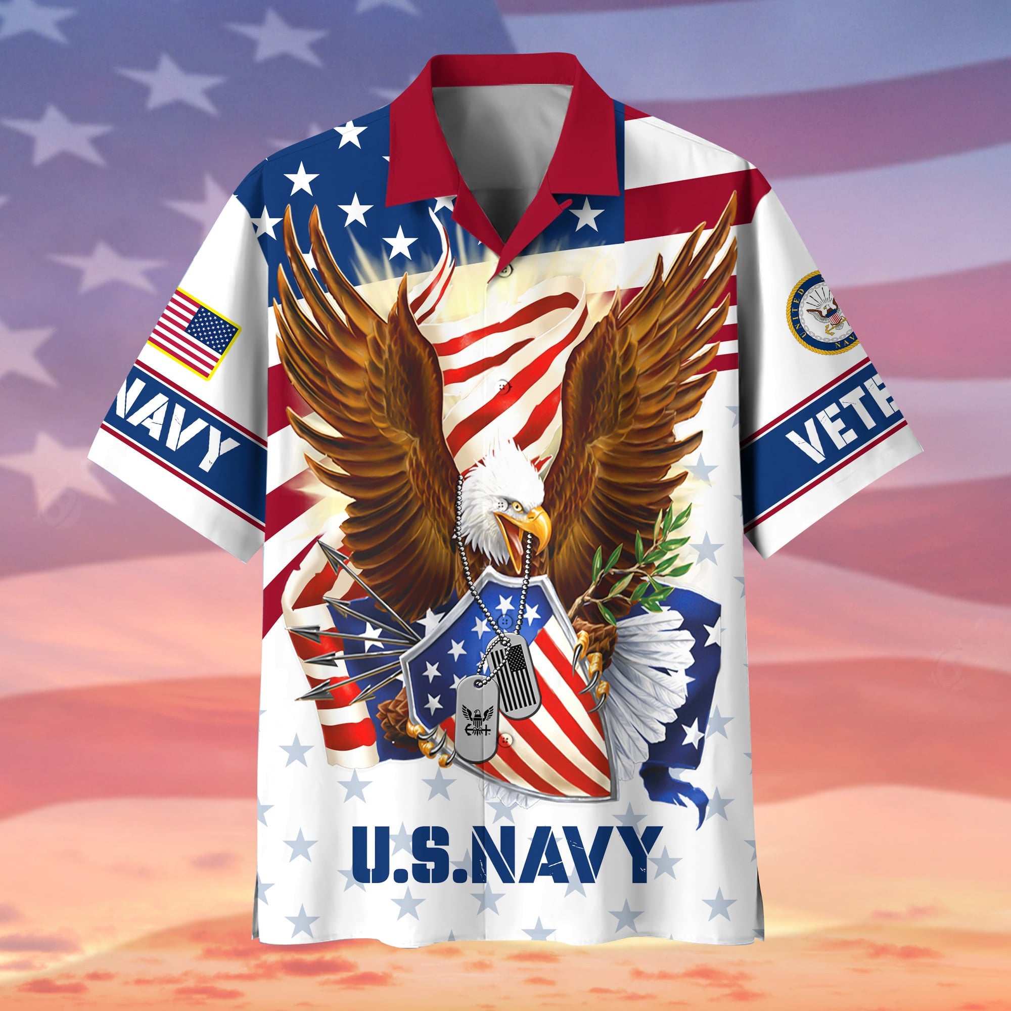 Premium Eagle US Veteran Hawaii Shirt