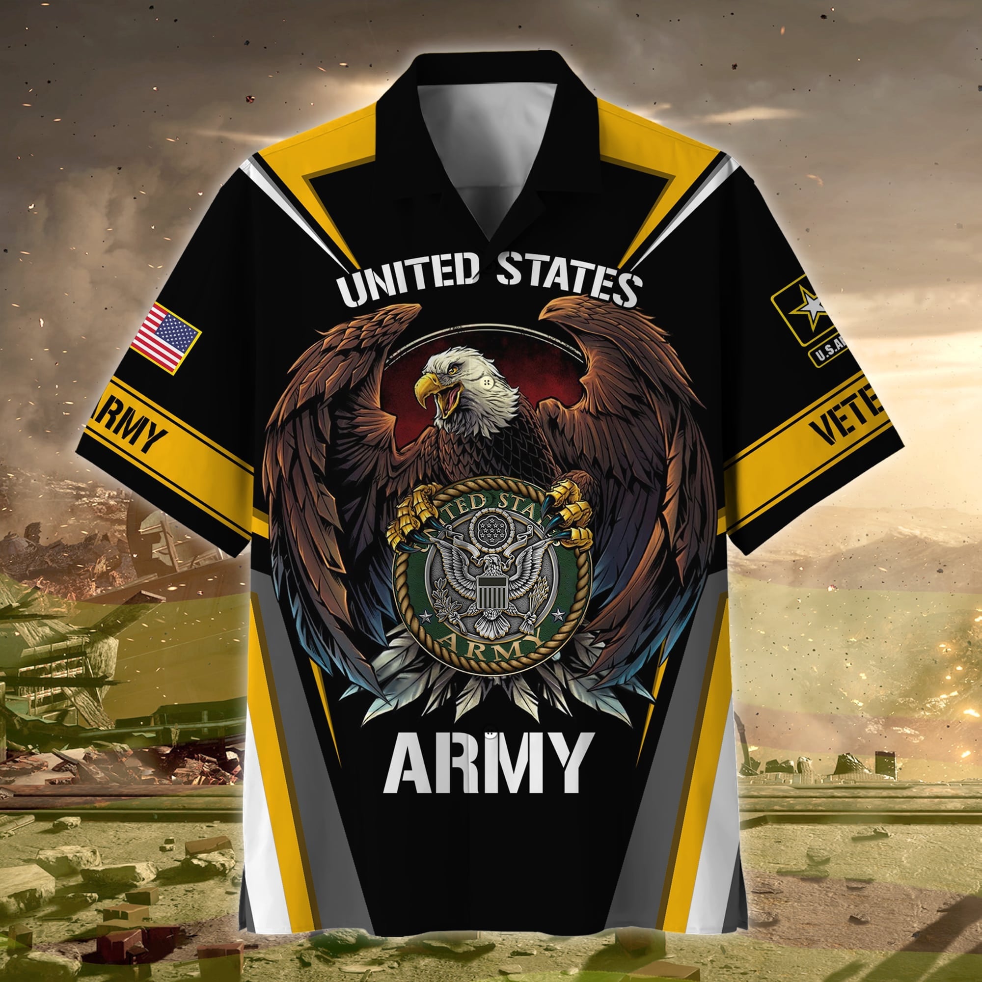 Premium US Multiple Service Veteran Hawaii Shirt