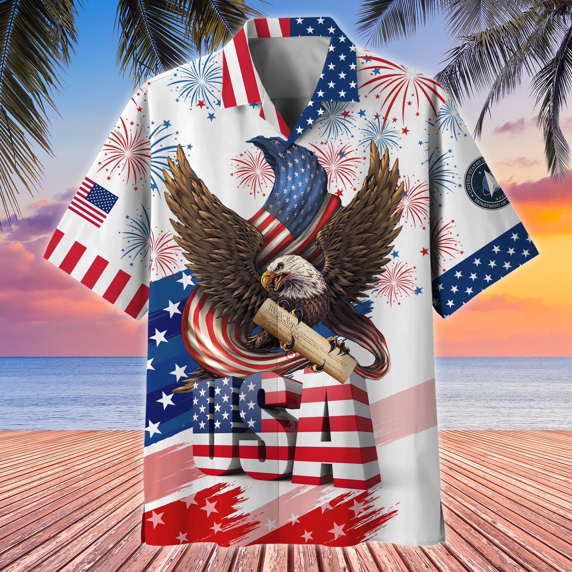 Premium American Pride 4th Of July US Veteran Hawaii Shirt