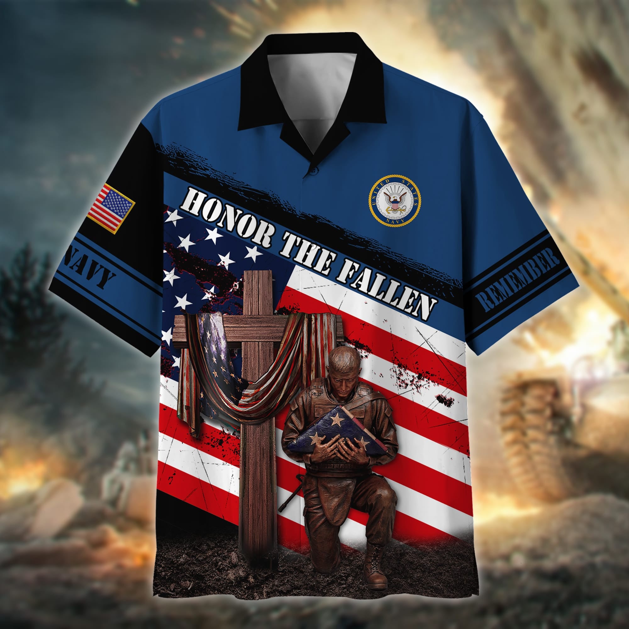 Premium Honor The Fallen US Veteran Polo And Hawaii Shirt