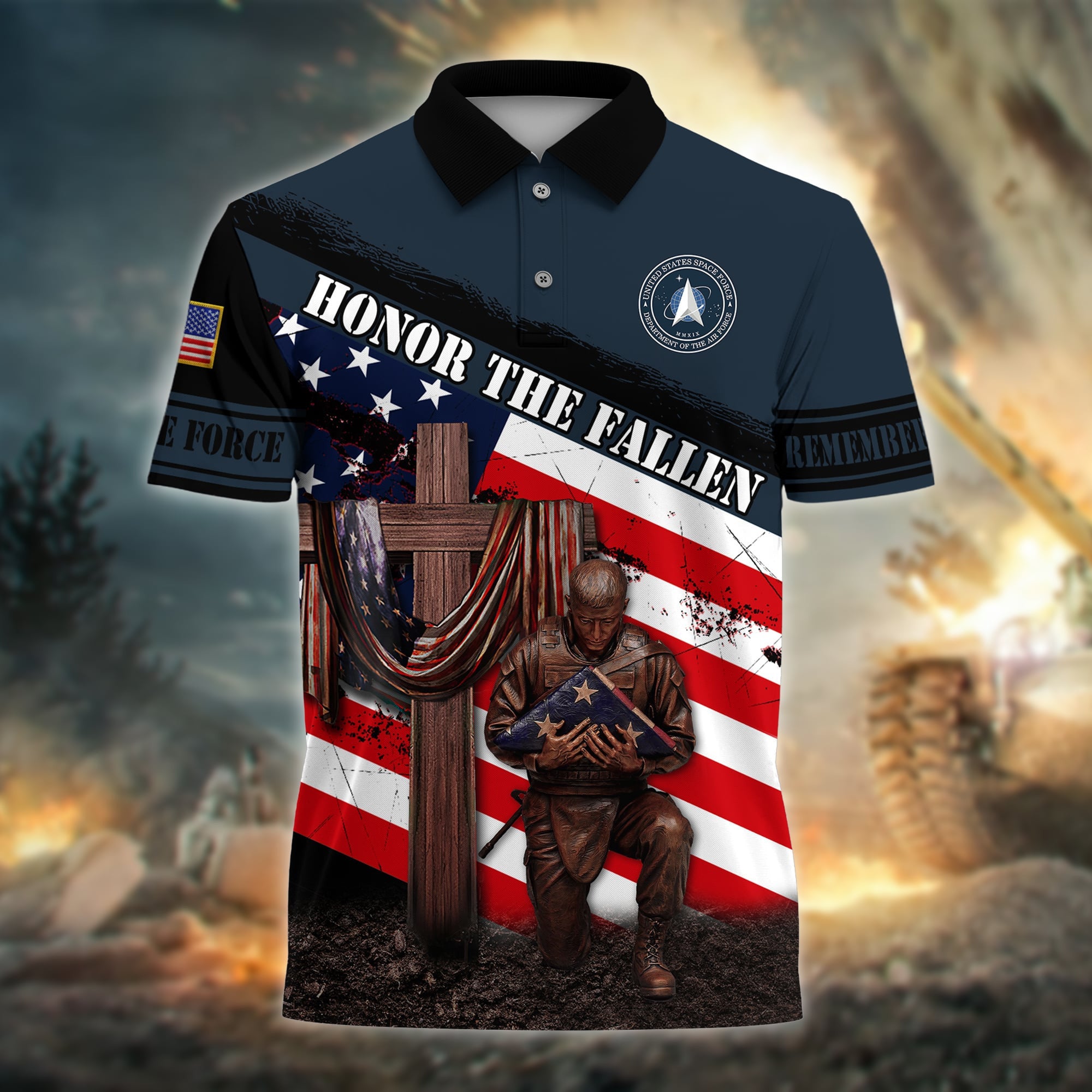 Premium Honor The Fallen US Veteran Polo And Hawaii Shirt