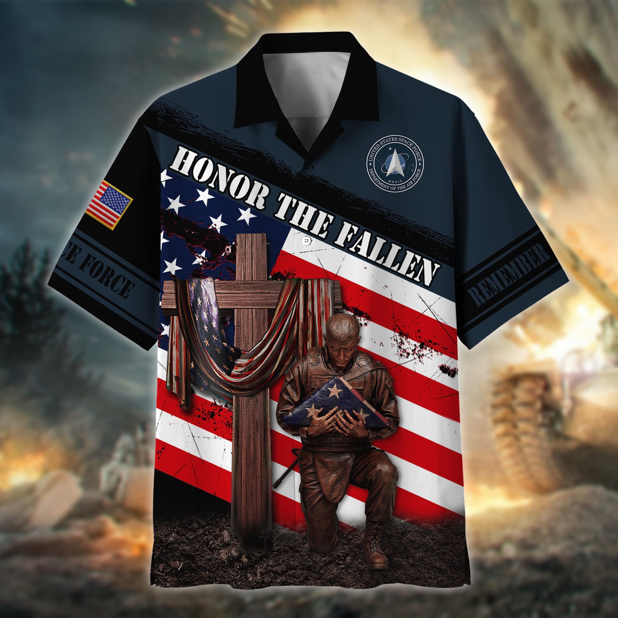 Premium Honor The Fallen US Veteran Polo And Hawaii Shirt