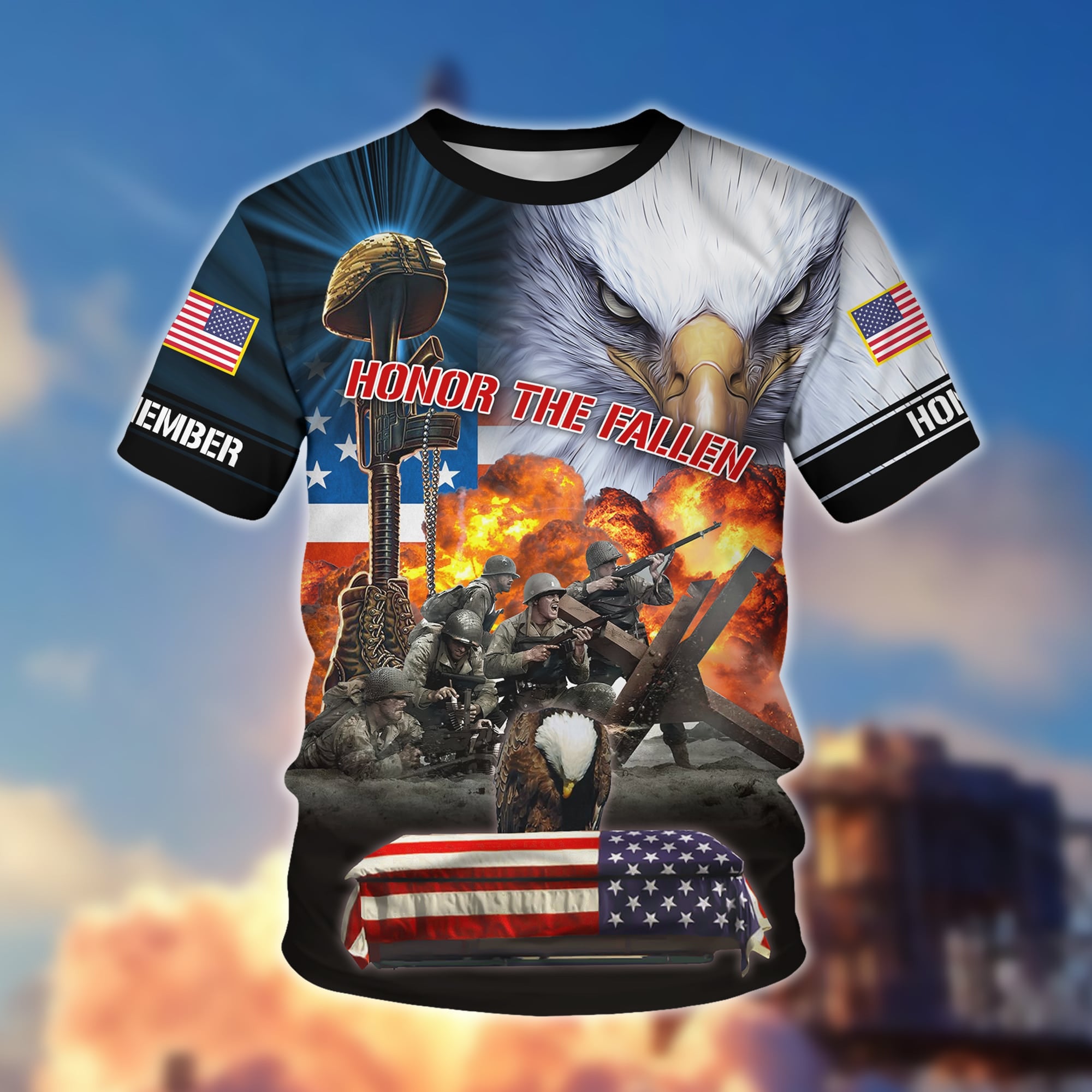 Premium Honor The Fallen Polo And Hawaii Shirt