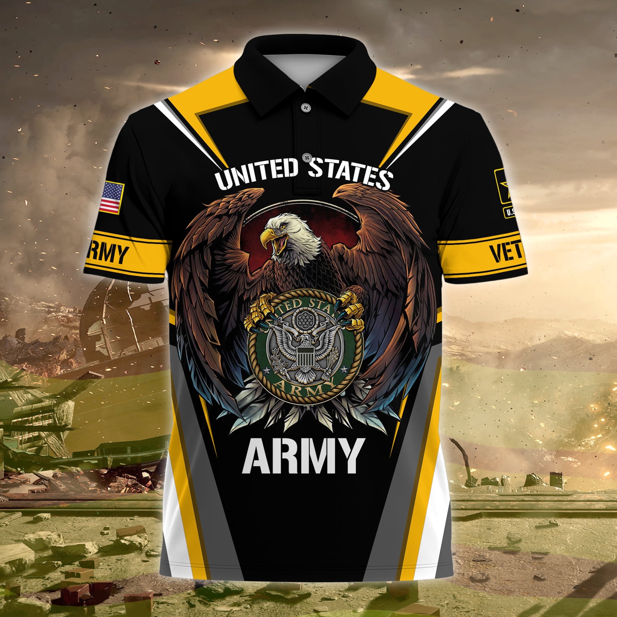 Premium US Veteran Polo Shirt