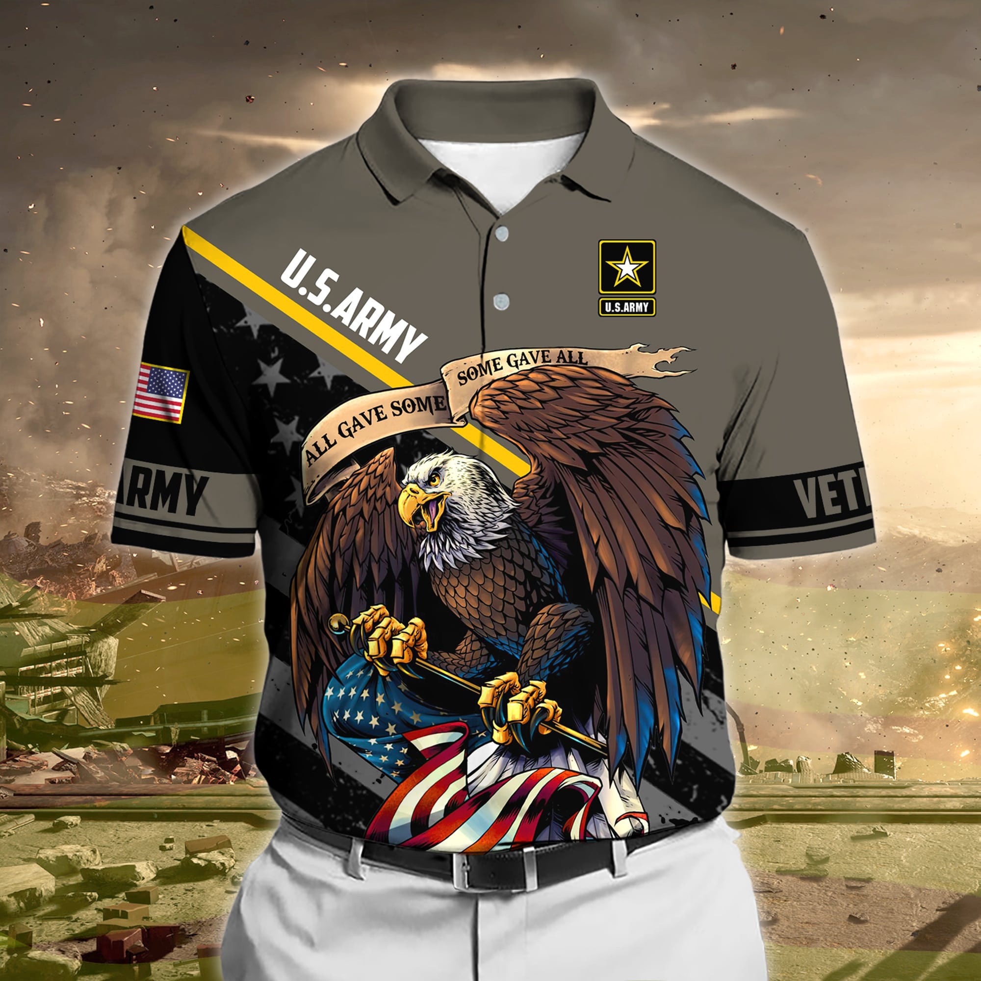 Premium Honoring All Who Served US Veteran Polo And Hawaii Shirt