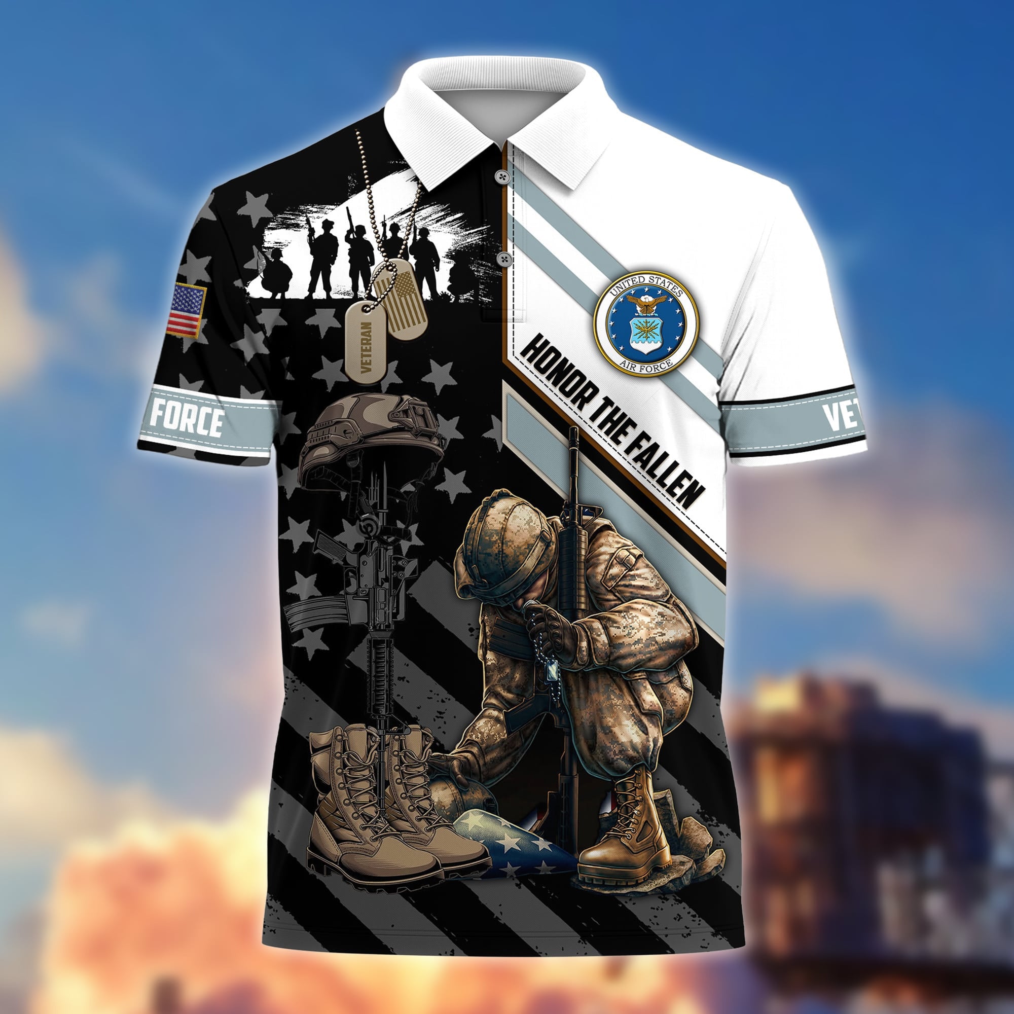 Premium Honor The Fallen US Veteran Polo And Hawaii Shirt